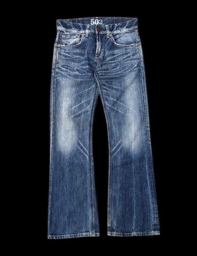 FLARED WASHED BLUE DENIM BY EDWIN JAPAN