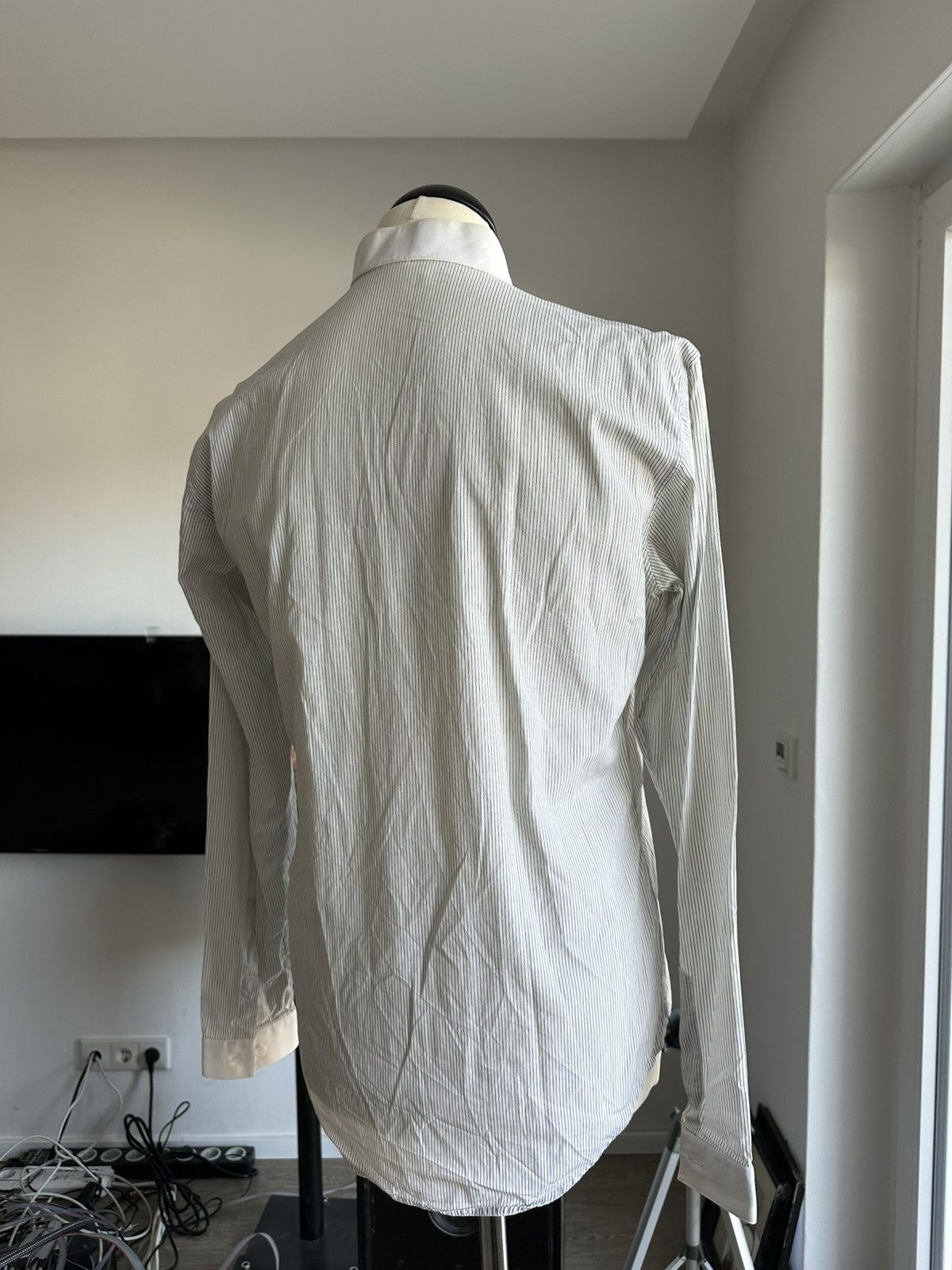 Dior × Hedi Slimane Dior Homme by Hedi Slimane Striped Button Down, 39 Size US M / EU 48-50 / 2 - 5 Thumbnail