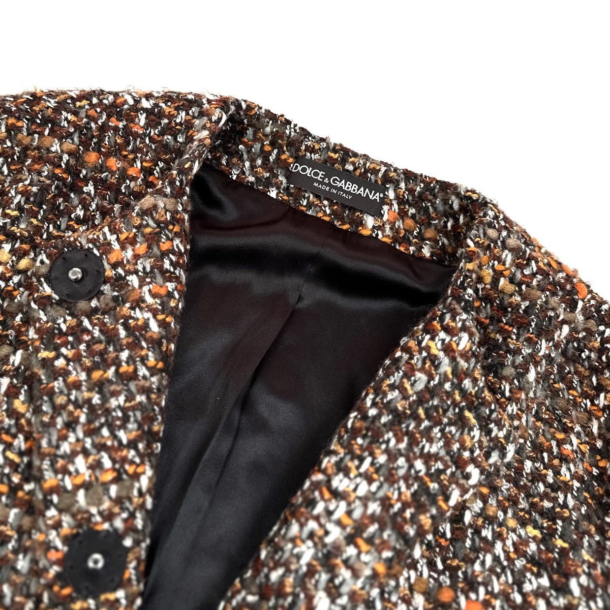 Dolce & Gabbana DOLCE & GABBANA TWEED Bouclé Texture Luxury Coat Jacket - 48 Size XL / US 12-14 / IT 48-50 - 17 Thumbnail