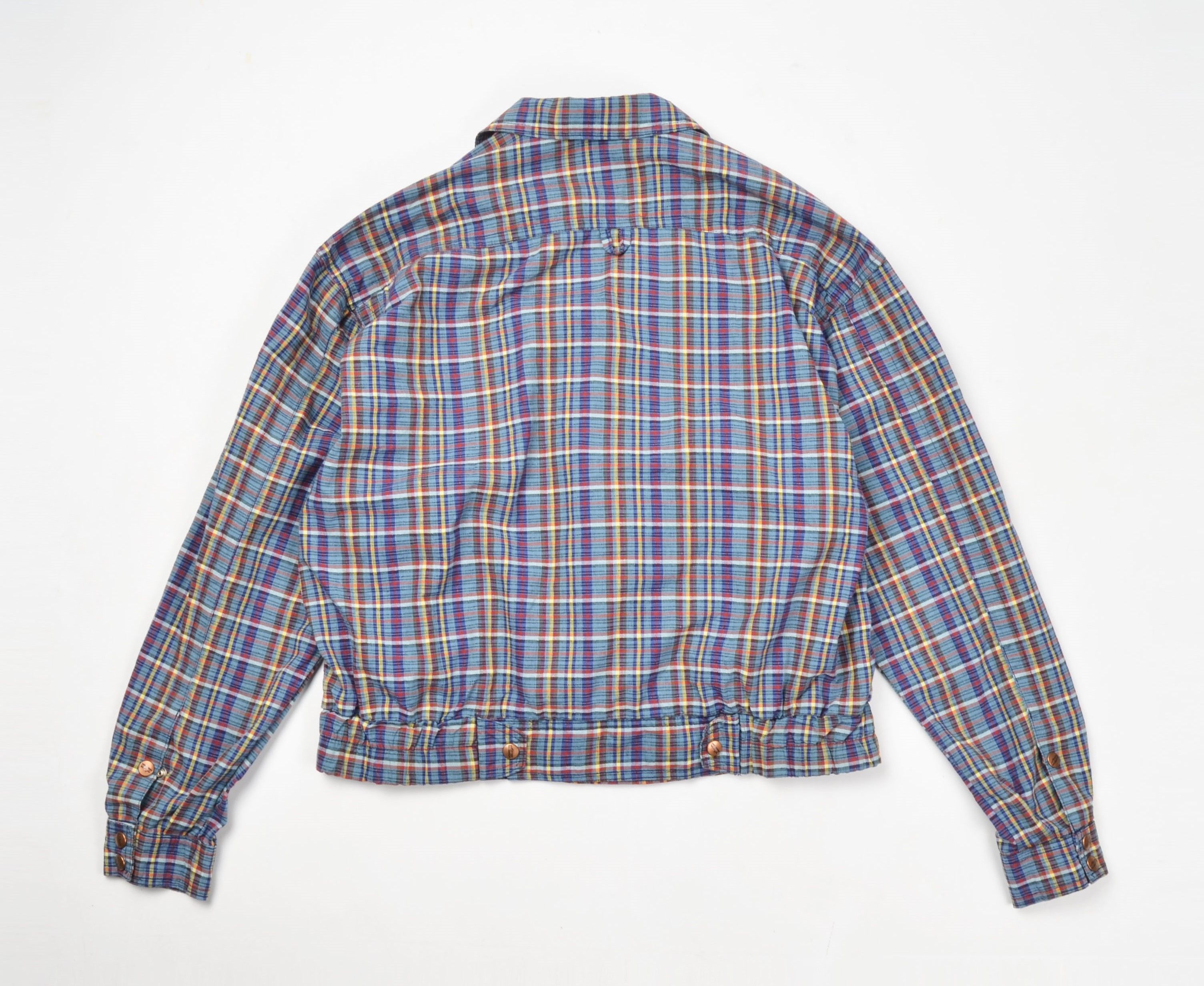 Vintage Vintage Wrangler 80's Checkered Light Bomber Jacket Size US L / EU 52-54 / 3 - 9 Thumbnail