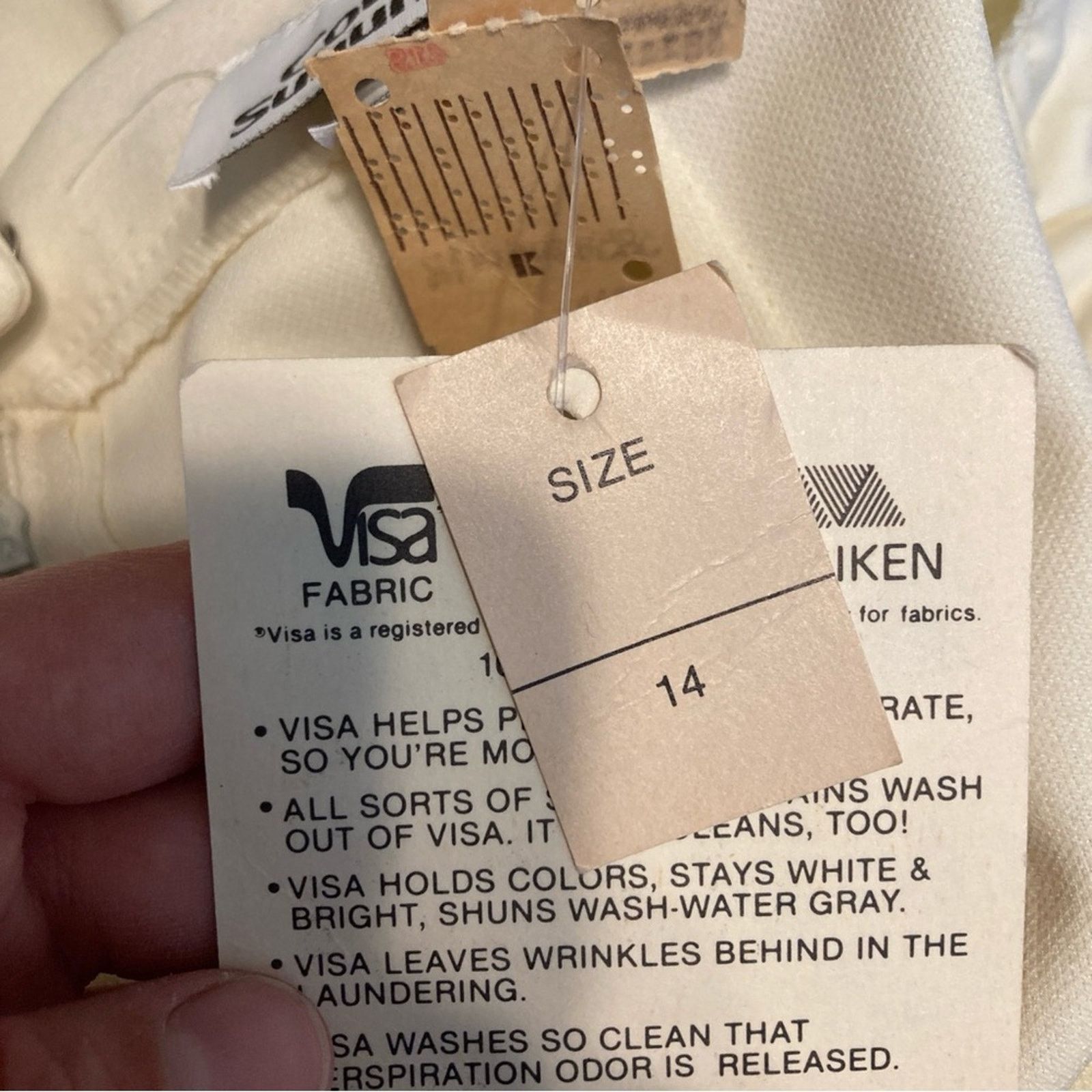 Other NWT Vintage Country Suburbans Ivory A-Line Back Slit Skirt Size 36" / US 14 / IT 50 - 16 Thumbnail