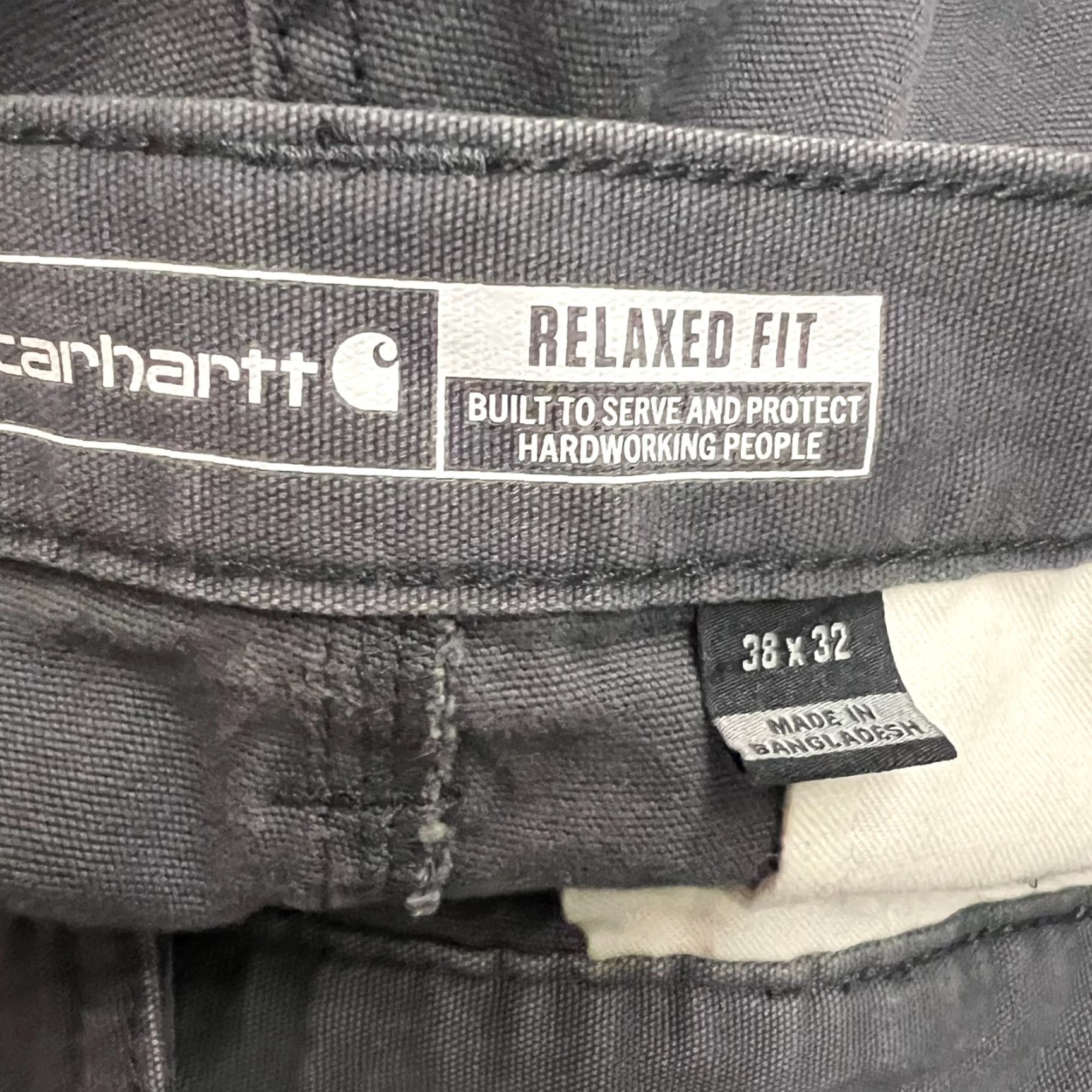 Carhartt Carhartt Relaxed Fit Cargo Work Pants Mens 38x32 Gray Jeans Cargo 5-Pocket Logo USA 90s Vintage No Size US 38 / EU 54 - 7 Thumbnail