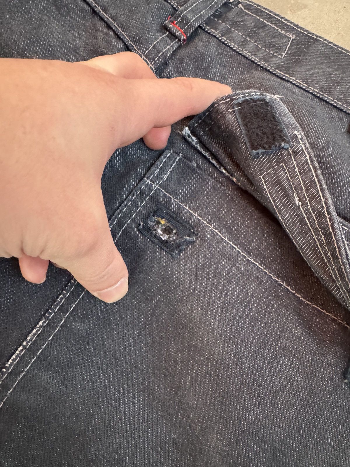 Japanese Brand × Vintage Vintage Workwear Baggy Double Knee Distressed Denim Pants Size US 32 / EU 48 - 16 Thumbnail