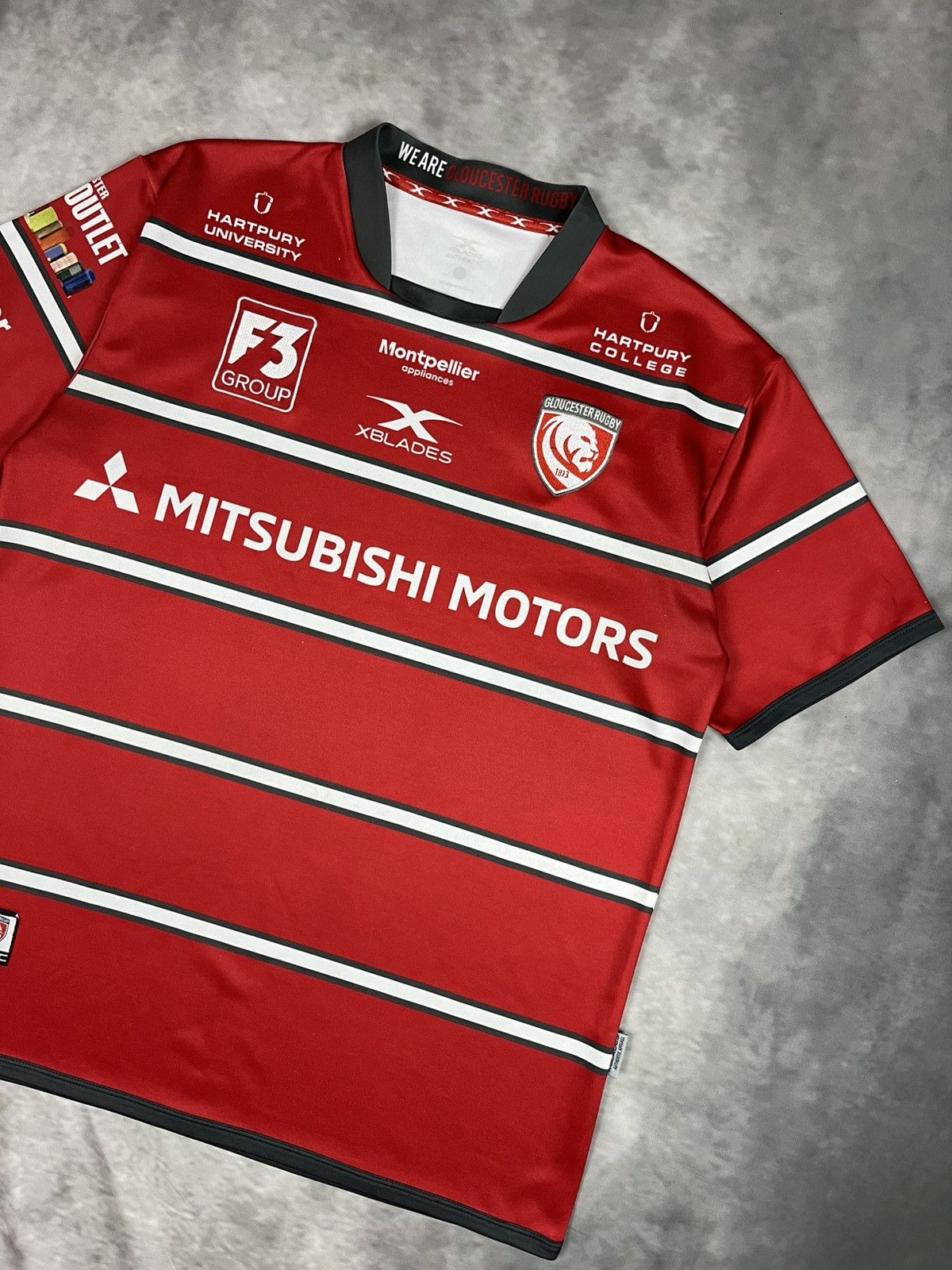 Other Gloucester Rugby Home Shirt 2018/19 – A Cherry & White Class Size US L / EU 52-54 / 3 - 2 Thumbnail