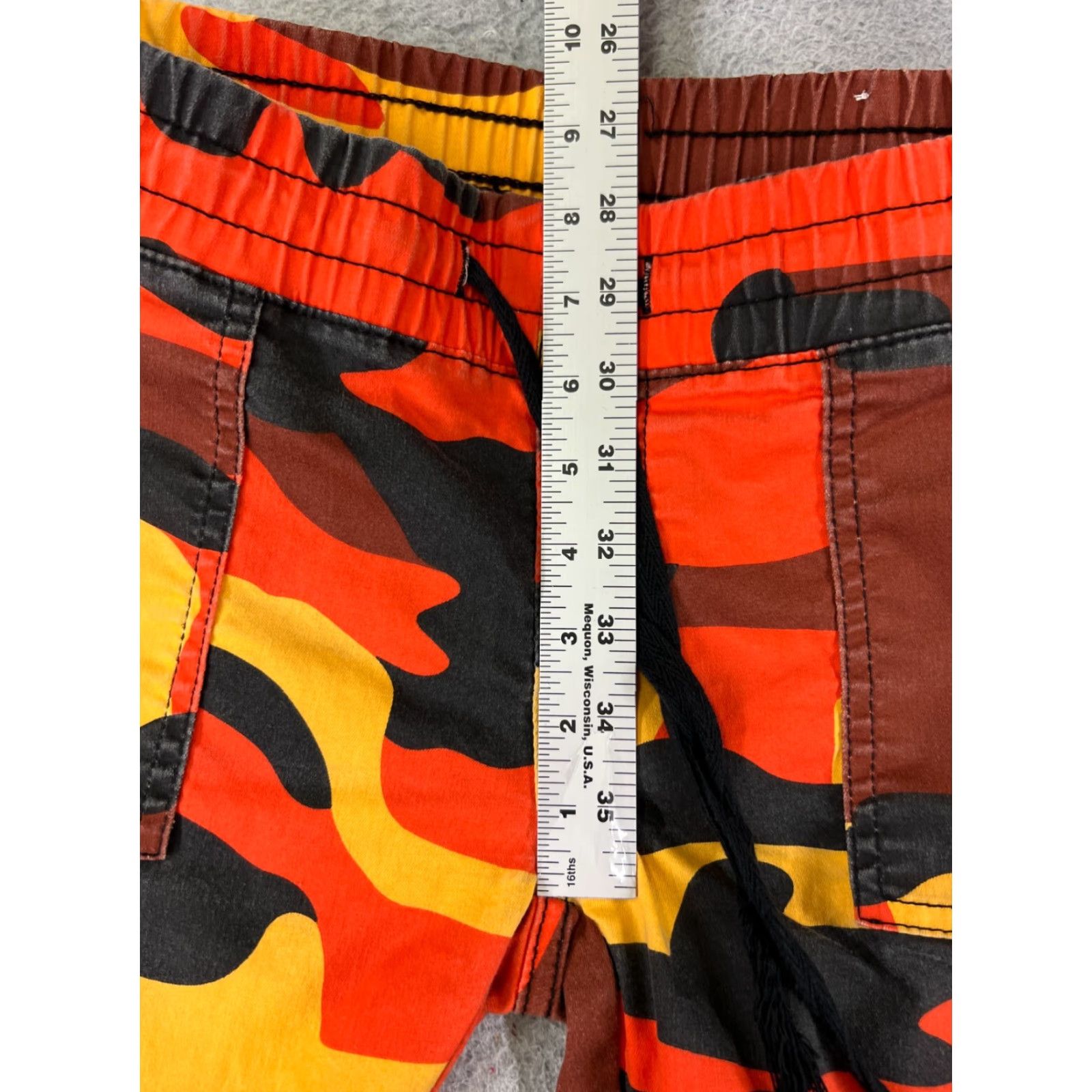 Vintage VIP Jeans Jeans Womens 5 Orange Black Yellow Lava Camo Jogger Cargo Cotton Blend Size 27" / US 4 / IT 40 - 7 Thumbnail