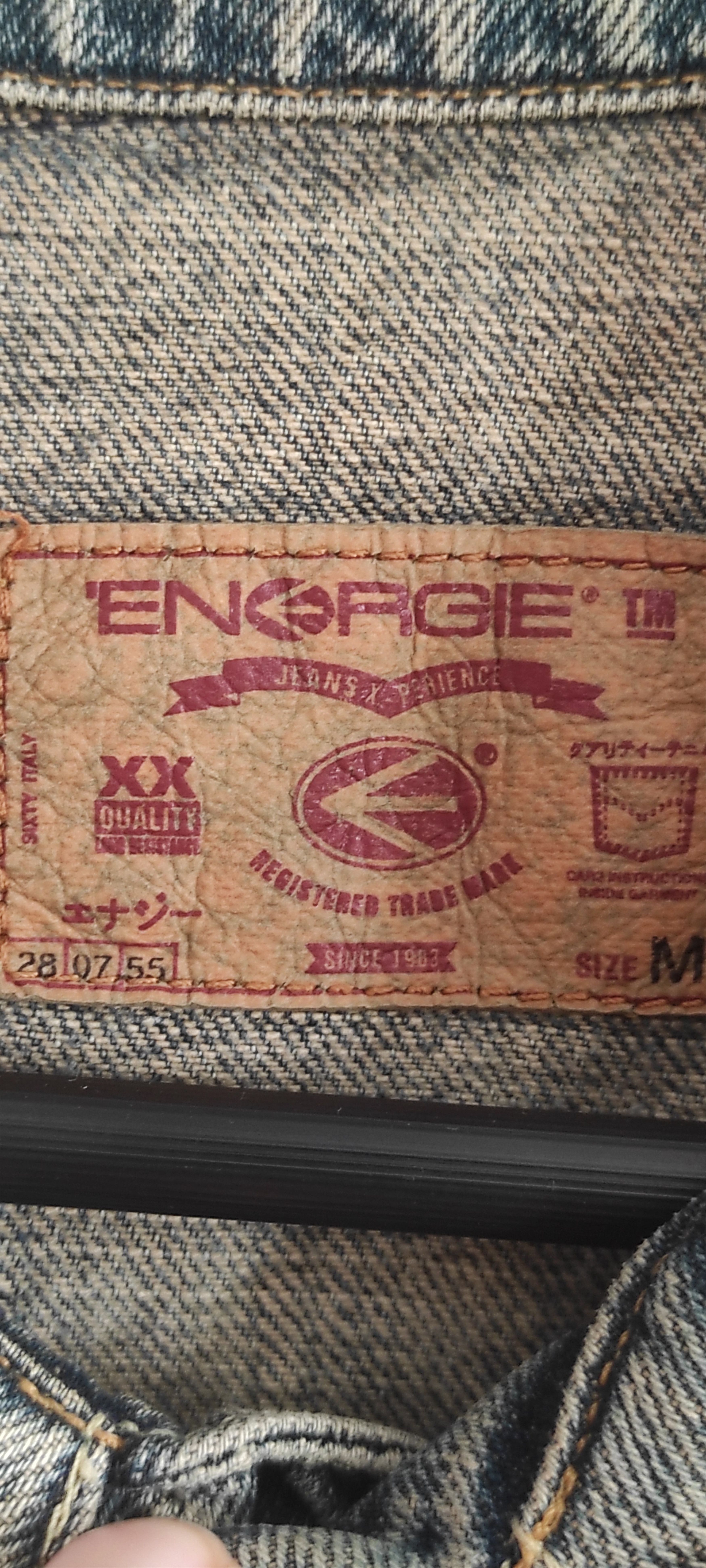 Energie × Vintage Energie Jeans Men's Denim Jacket Biker MotorcycleTrucker Size US M / EU 48-50 / 2 - 12 Thumbnail