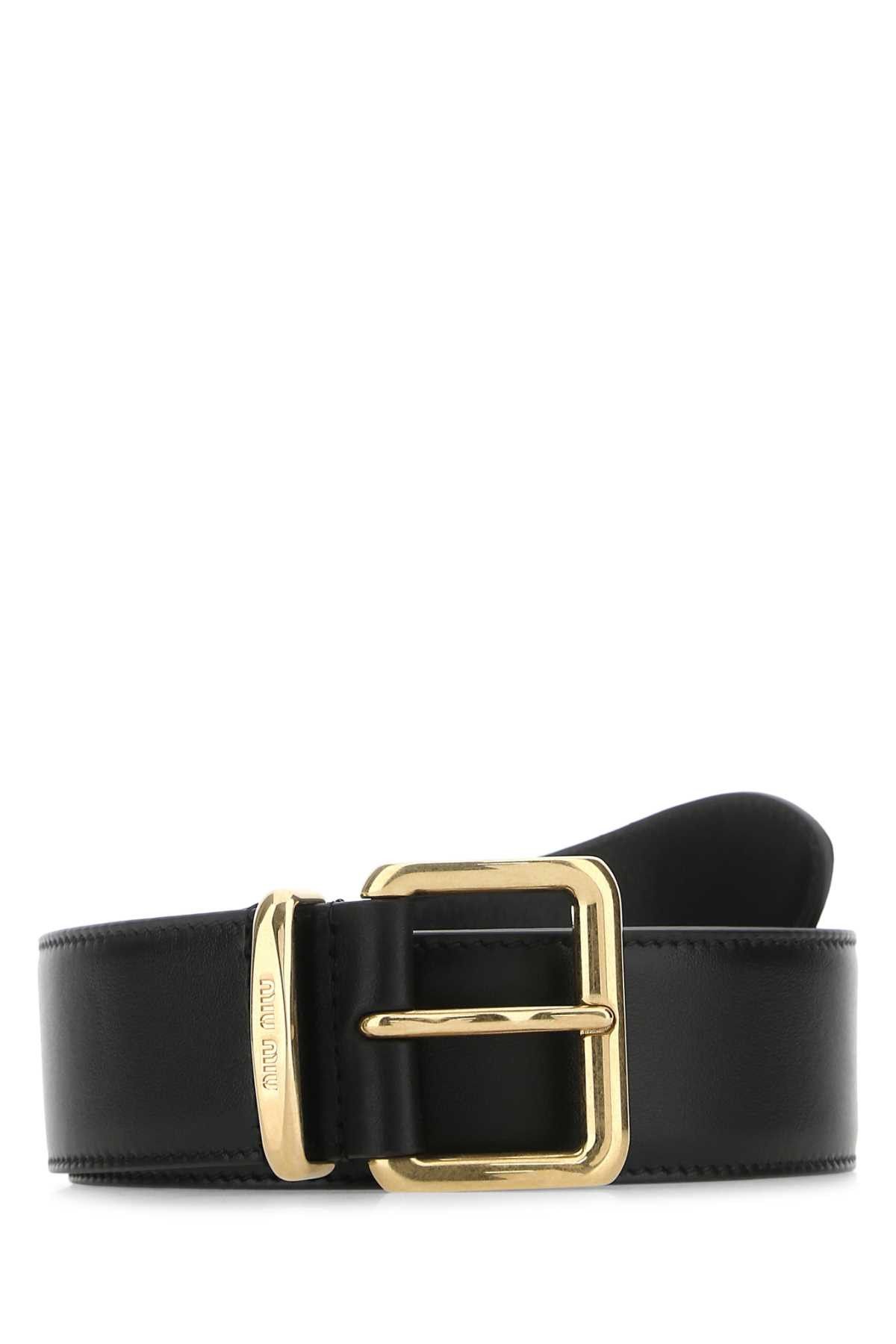 Miu Miu Black Naplak Belt | Grailed