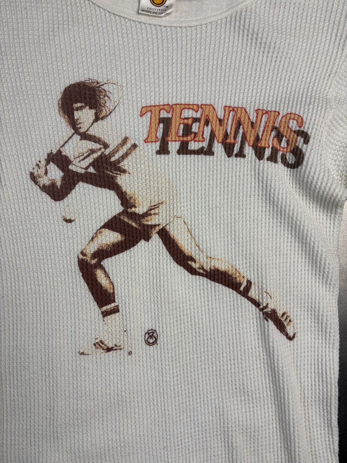 Vintage Vintage Thermal Long Sleeve Waffle Knit ALP Tennis Sandbags Size US S / EU 44-46 / 1 - 7 Thumbnail