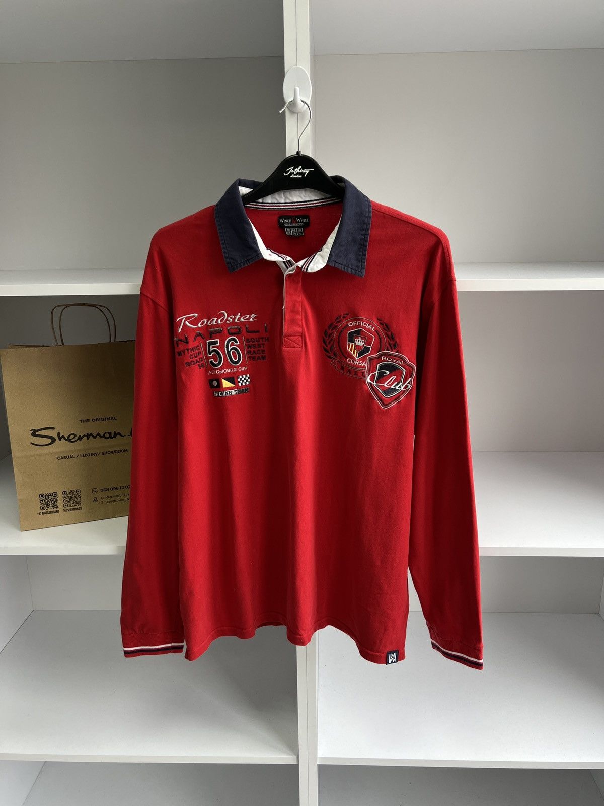 Designer × Vintage Vintage Roadster Napoli 56 racing Long sleeve Size US XL / EU 56 / 4 - 4 Thumbnail