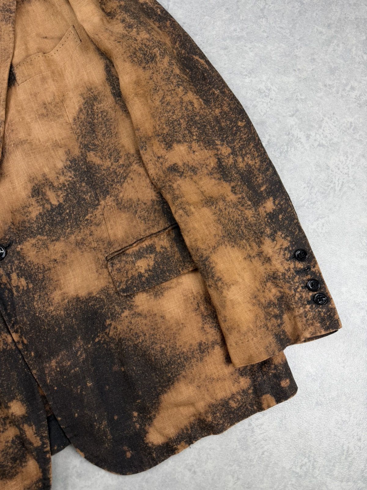 Dolce & Gabbana Dolce & Gabbana Linen Blazer Custom Bleach Wash Size 54 Size 44R - 3 Thumbnail