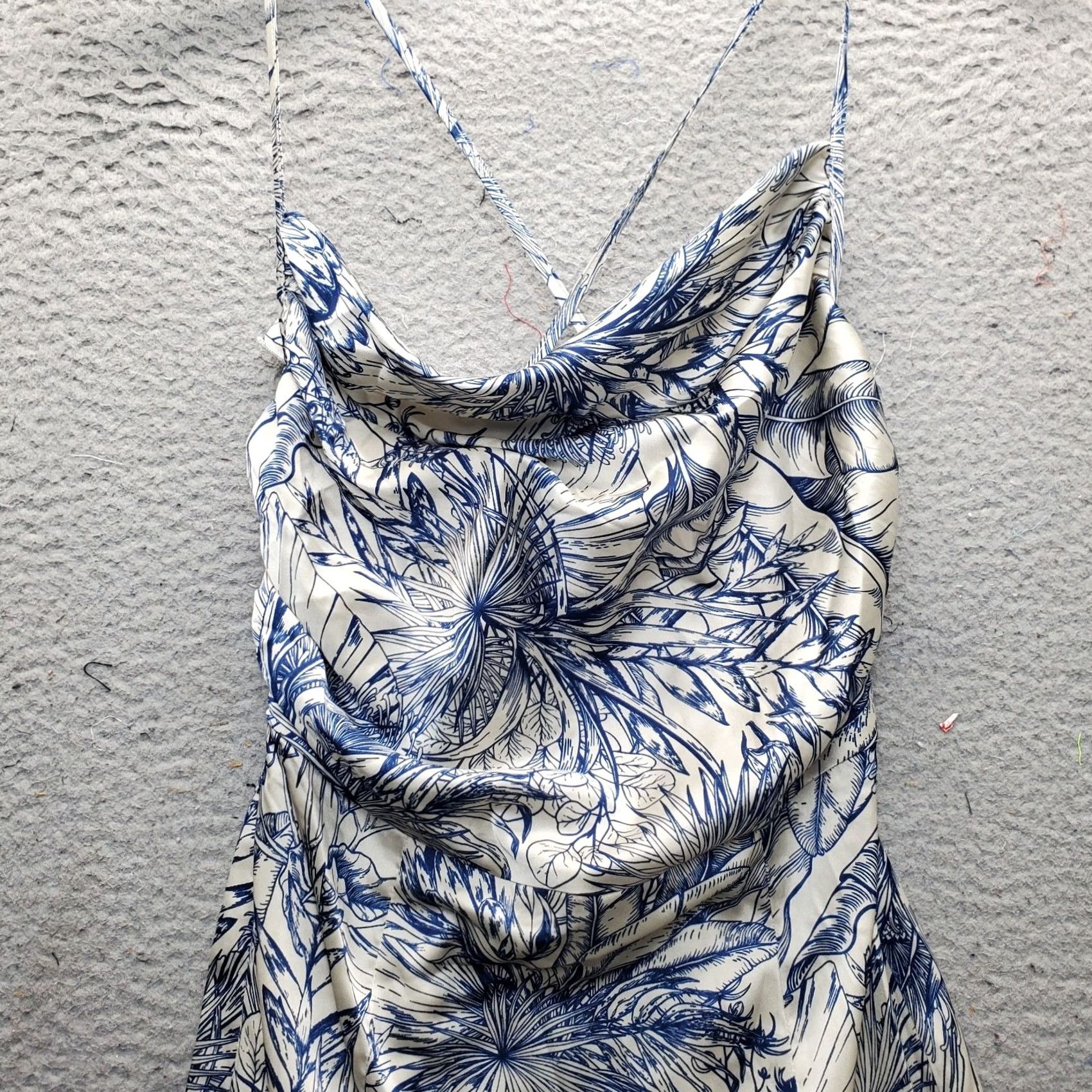 Cider Cider Maxi Dress Womens Size S Blue White Floral Smocked Back Zip Sleeveless 90s? (Note: This output is not valid.) Size S / US 4 / IT 40 - 6 Thumbnail