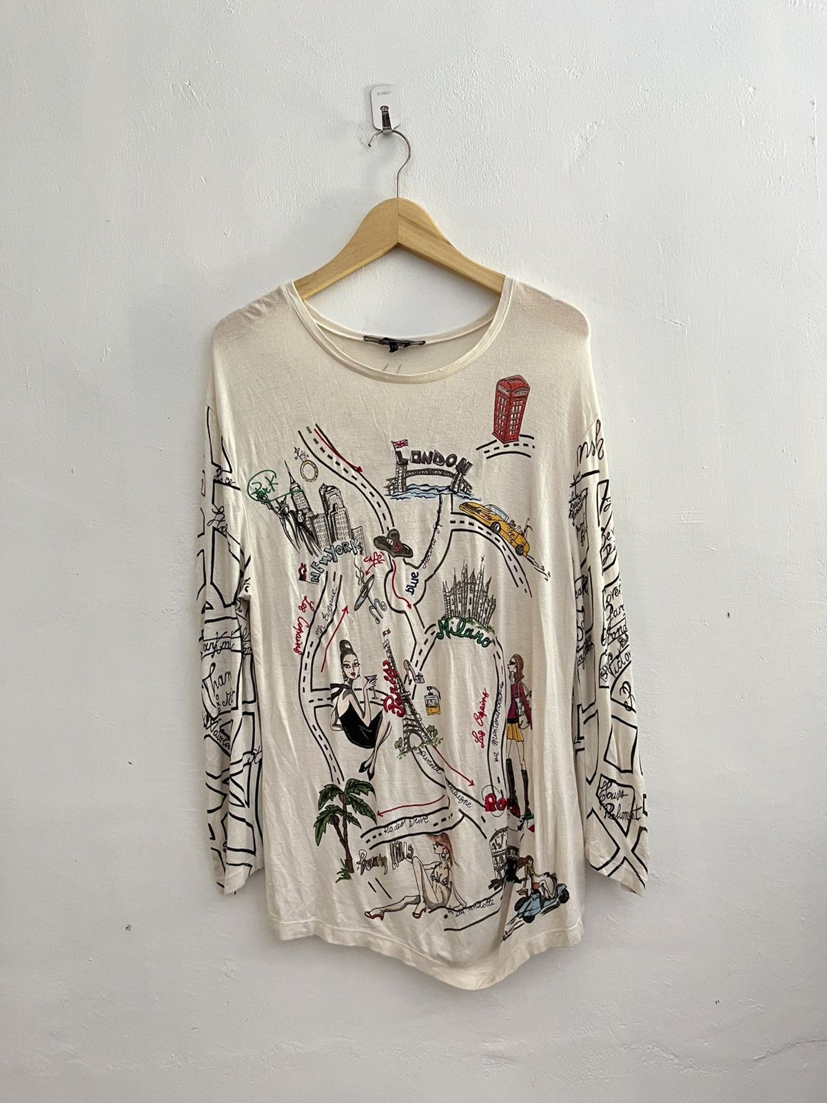 Les Copains Les copains road street vacation glitter tshirt Size US M / EU 48-50 / 2 - 1 Thumbnail