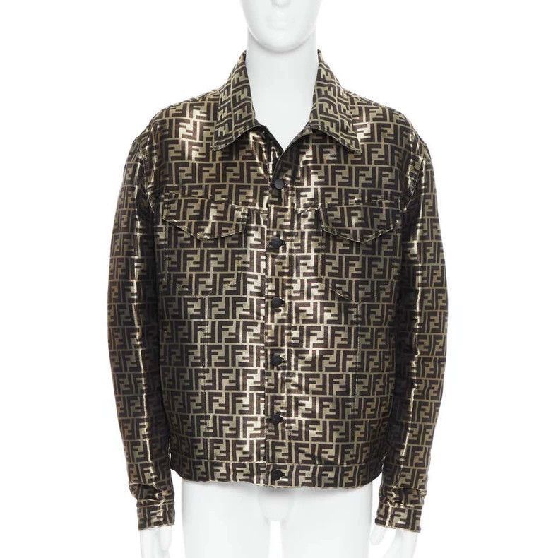 Fendi Fendi Metallic Logo Overshirt Size US XL / EU 56 / 4 - 8 Thumbnail