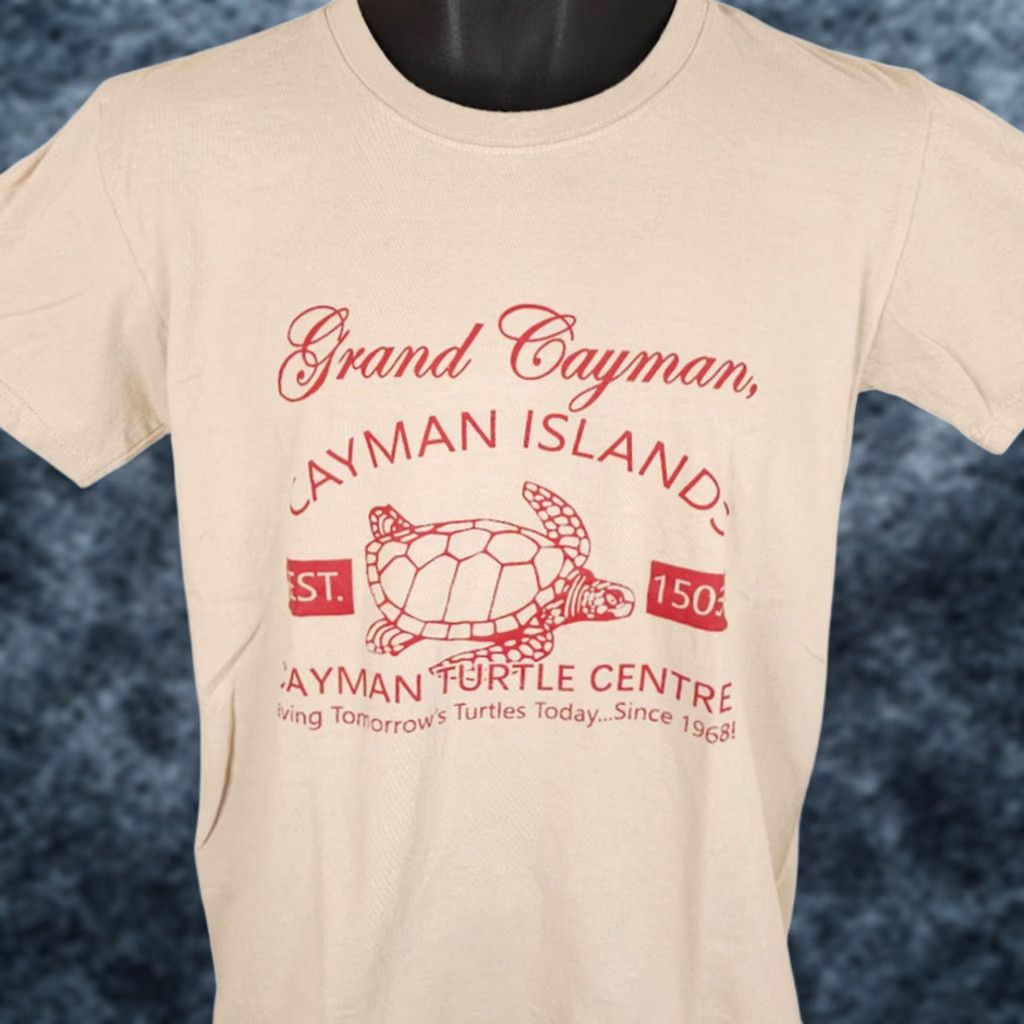 Vintage Cayman Islands T Shirt Mens Size Medium Beige Grand Cayman Turtle Centre T-Shirt, Caribbean, Tropical, Travel, Destination, Souvenir (M) Mens Size US M / EU 48-50 / 2 - 1 Thumbnail