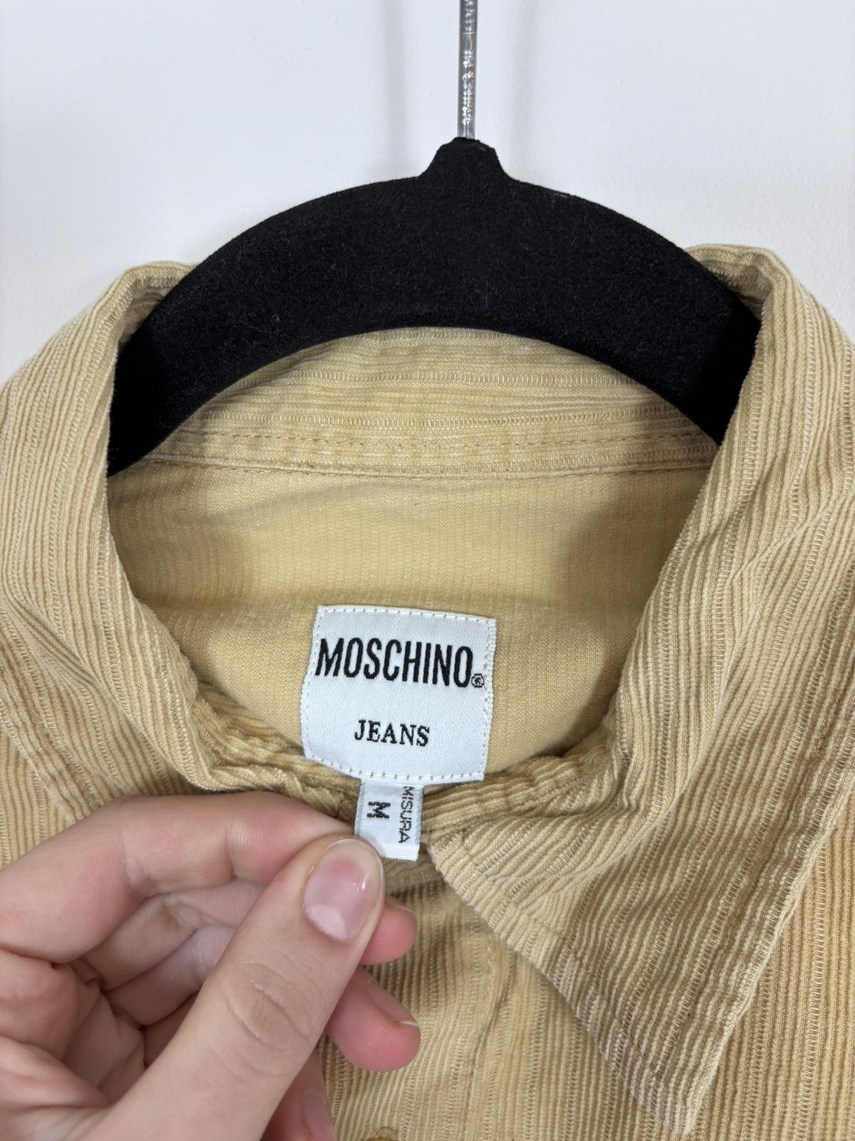 Moschino Vintage 1990s Moschino Jeans Corduroy Long Sleeve Shirt Size US M / EU 48-50 / 2 - 12 Thumbnail