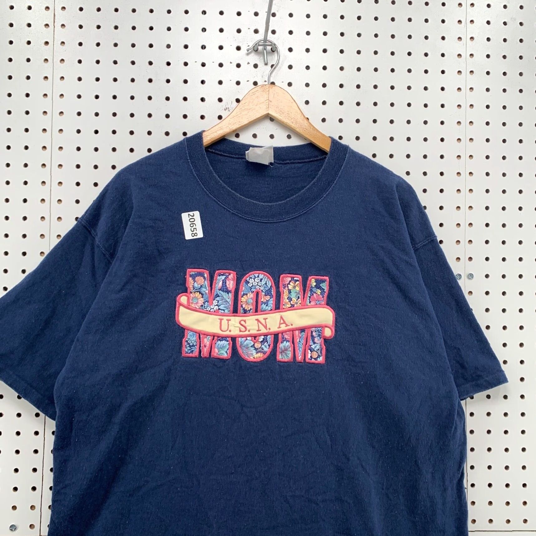 Vintage VINTAGE 90s USNA MOM Shirt Womens XL Navy Blue Floral Single Stitch 23x30 Size XL / US 12-14 / IT 48-50 - 2 Thumbnail