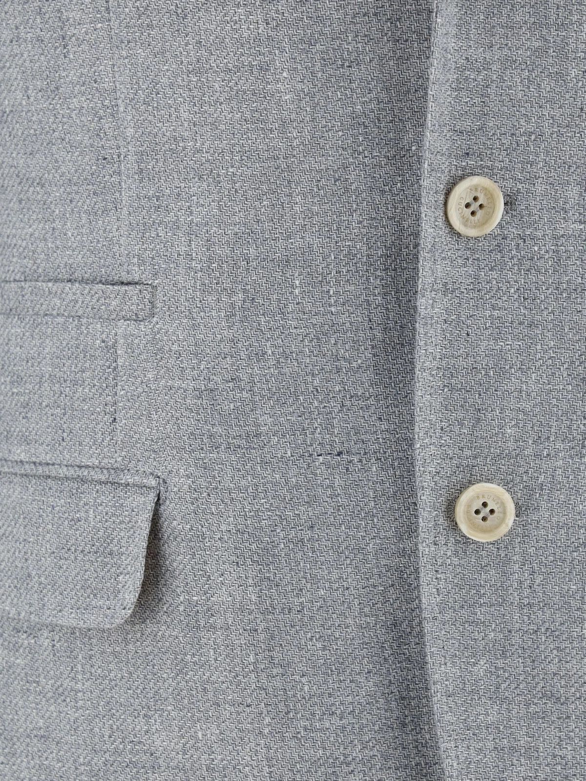Brunello Cucinelli o1y0526 Single-breasted Blazer in Light Gray Size US S / EU 44-46 / 1 - 3 Thumbnail