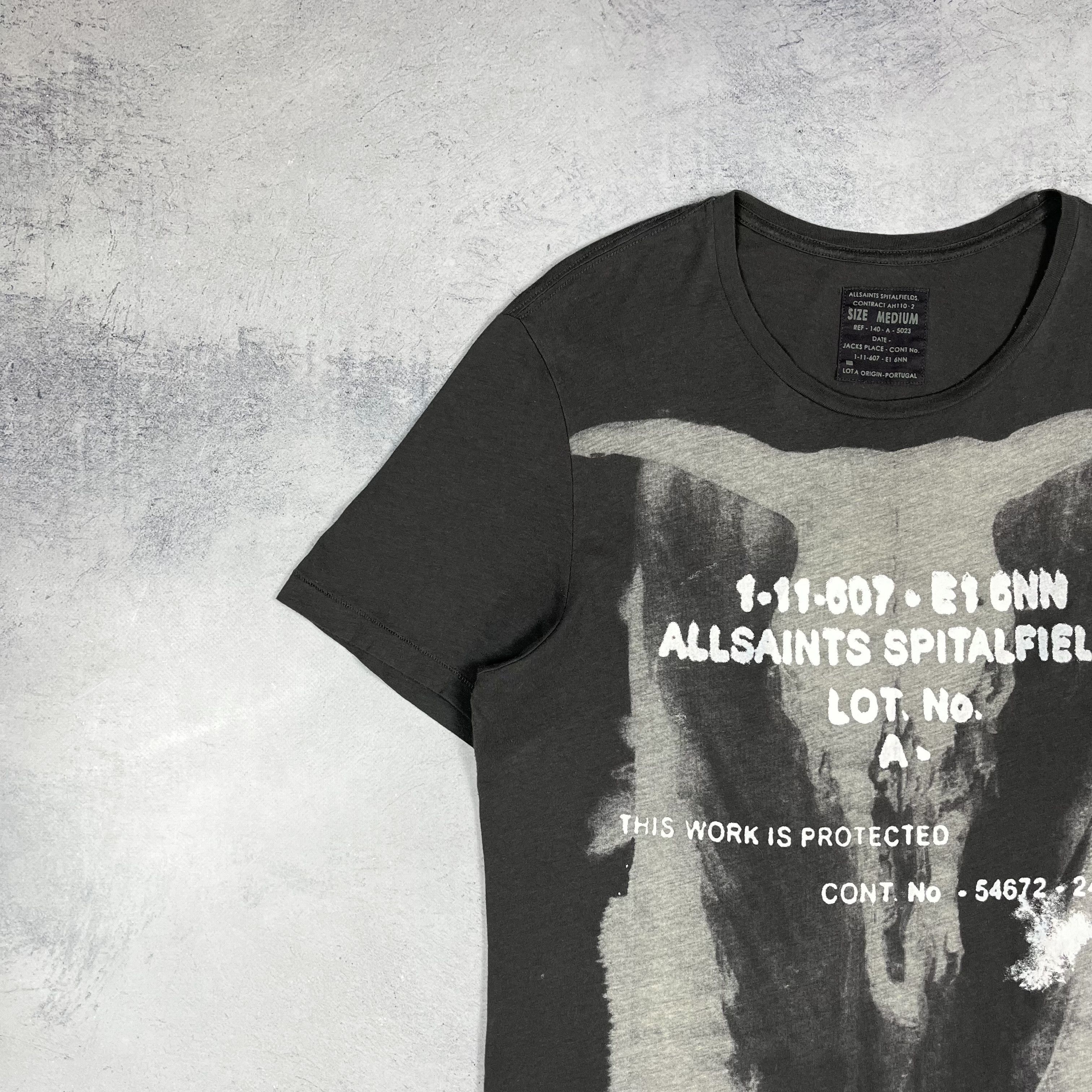 Allsaints AllSaints Spitalfields Art Bleeding Ramskull T Shirt Size US M / EU 48-50 / 2 - 6 Thumbnail