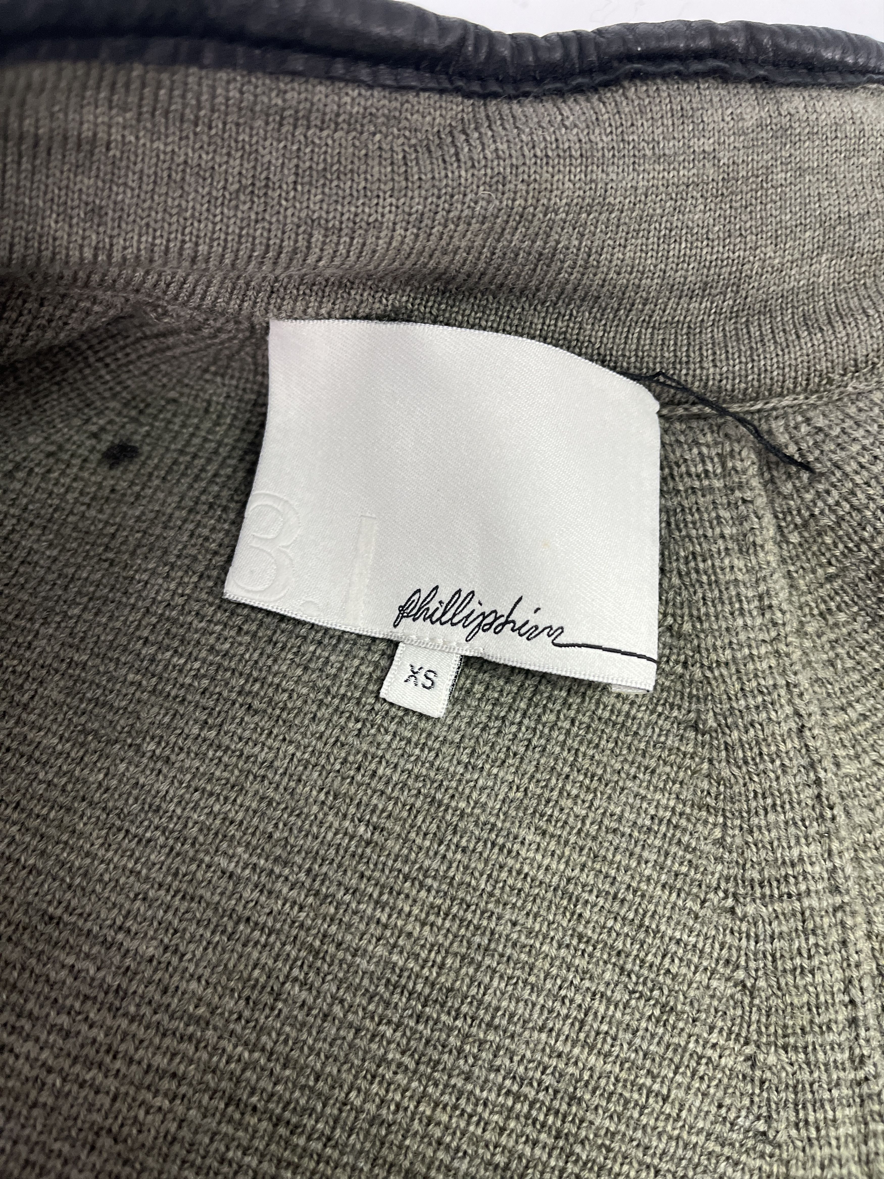 3.1 Phillip Lim 3.1 Philip Lim Olive Green Wool Cape With Black Leather Trim Size XS / US 0-2 / IT 36-38 - 6 Thumbnail