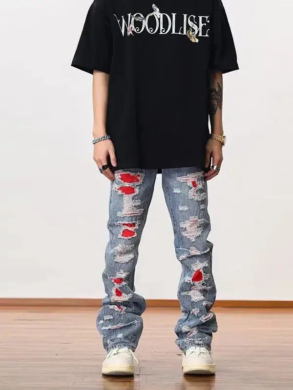 Japanese Brand Retro loose micro flared high street jeans Size US 32 / EU 48 - 1 Thumbnail