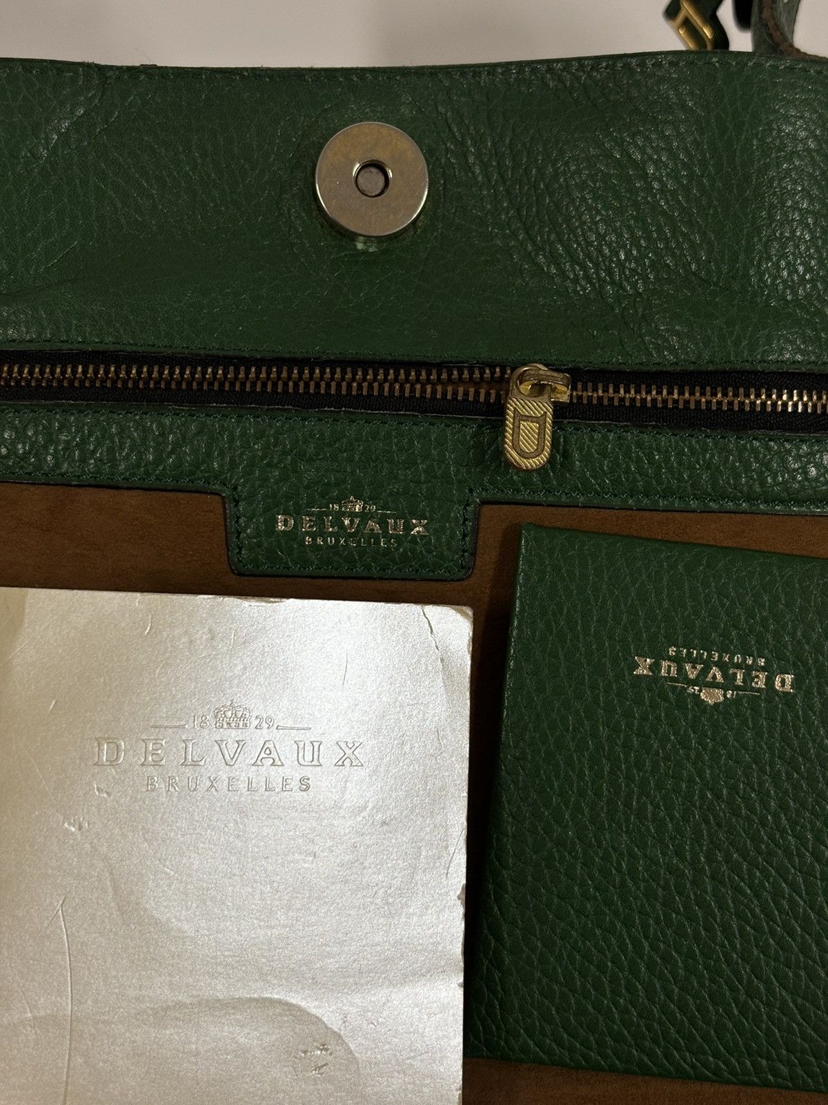 Delvaux RARE 1997 Souverain Leather Gold Hardware Shoulder Hand Bag Size ONE SIZE - 8 Thumbnail