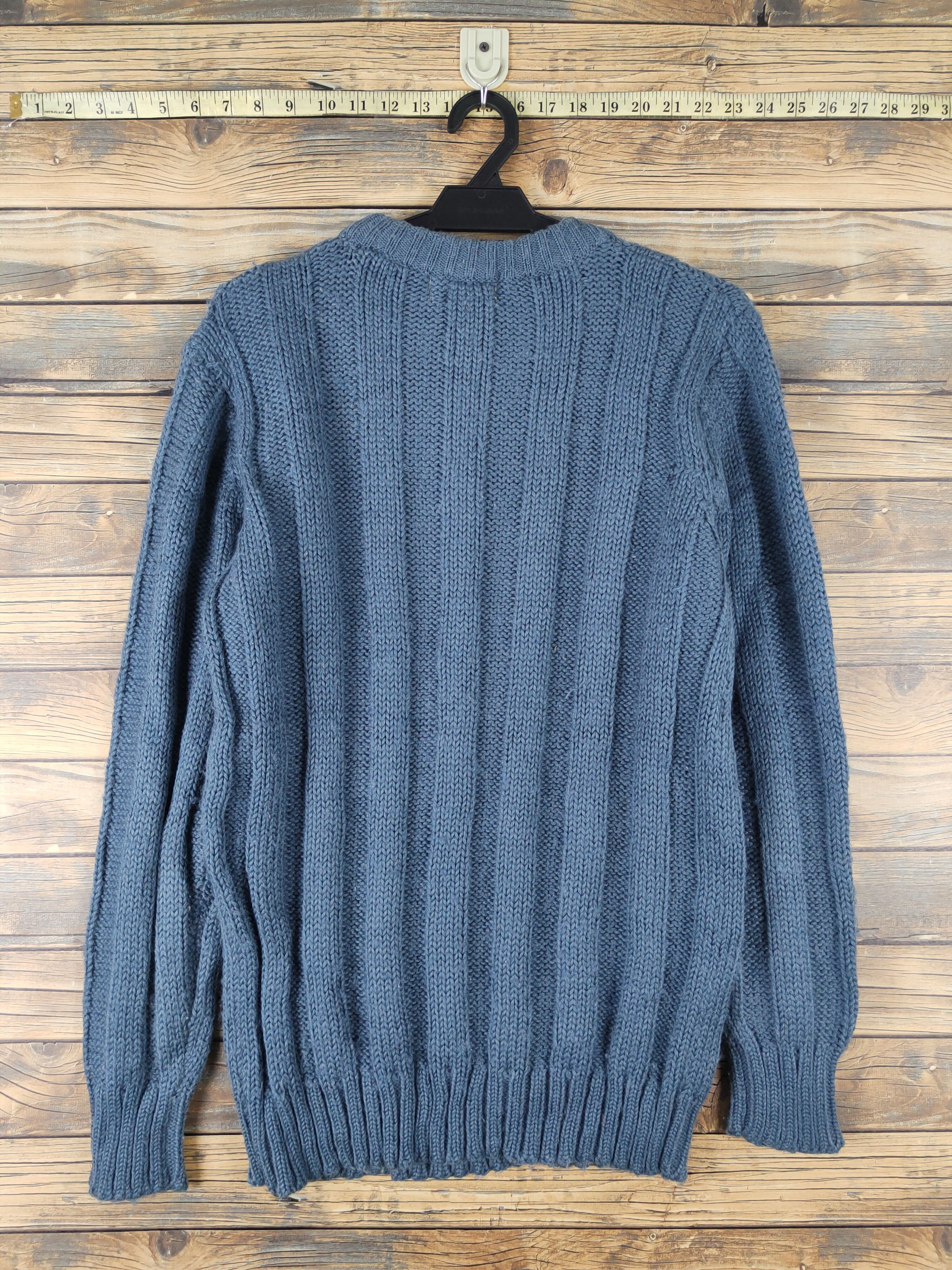 Aran Isles Knitwear Jolpa Dark Blue cable Knitwear Sweatshirts #W1639 Size US L / EU 52-54 / 3 - 7 Thumbnail