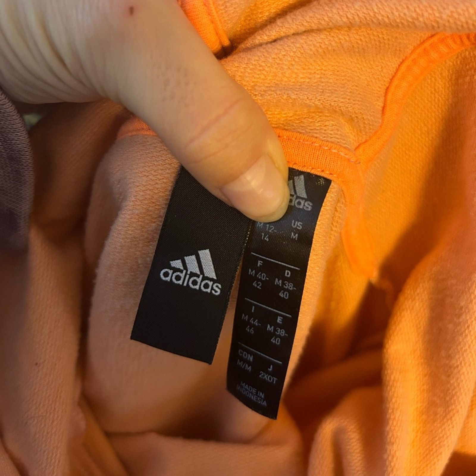 Adidas Adidas Orange 3 Bar Cropped Hoodie Size M / US 6-8 / IT 42-44 - 3 Thumbnail