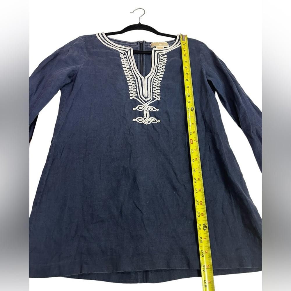 Michael Kors Michael Kors l Linen Navy Detailed Blouse Small Size S / US 4 / IT 40 - 7 Thumbnail