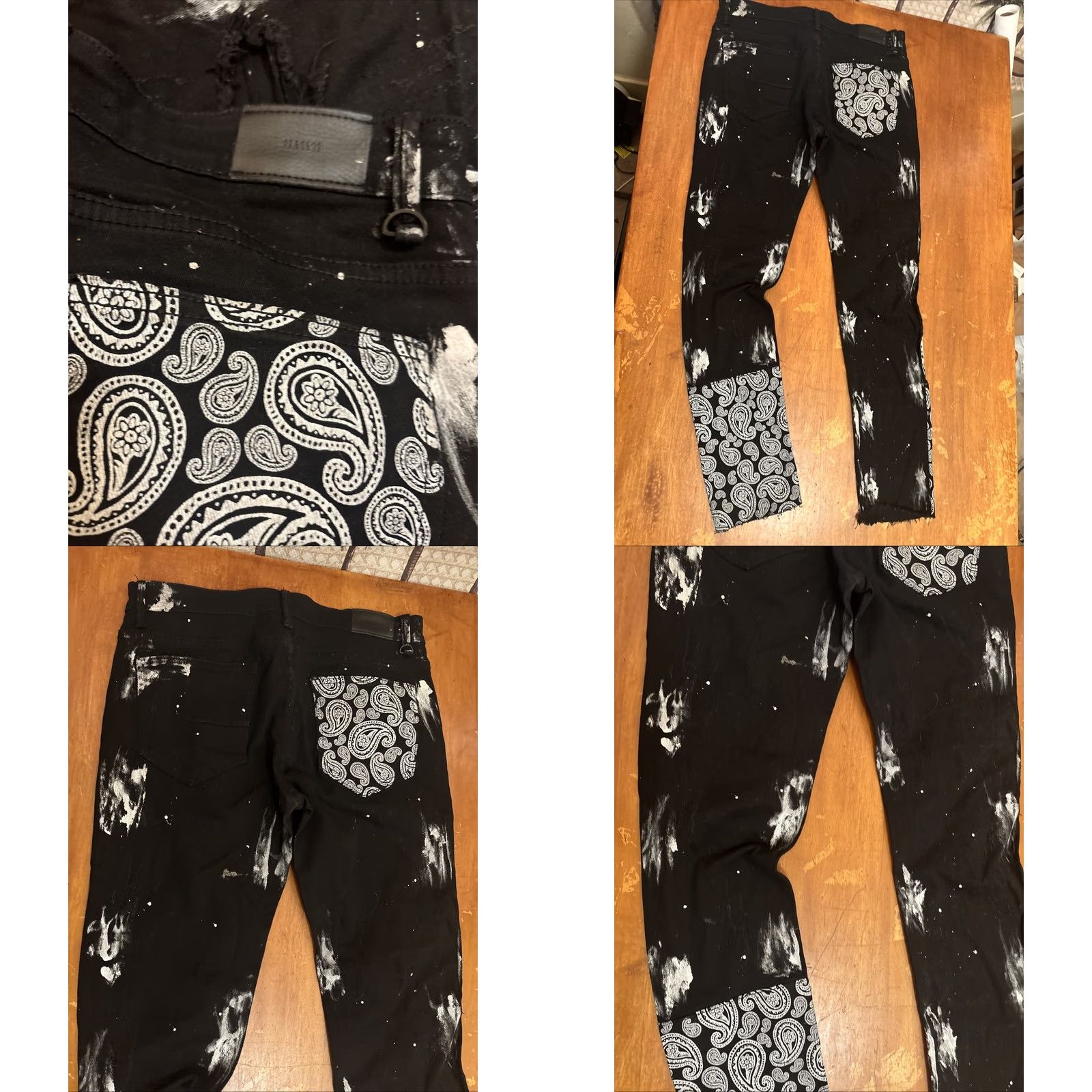 Vintage KDNK Black Distressed Comfort Stretch Skinny Jeans Mens 34x31 Size US 34 / EU 50 - 9 Thumbnail