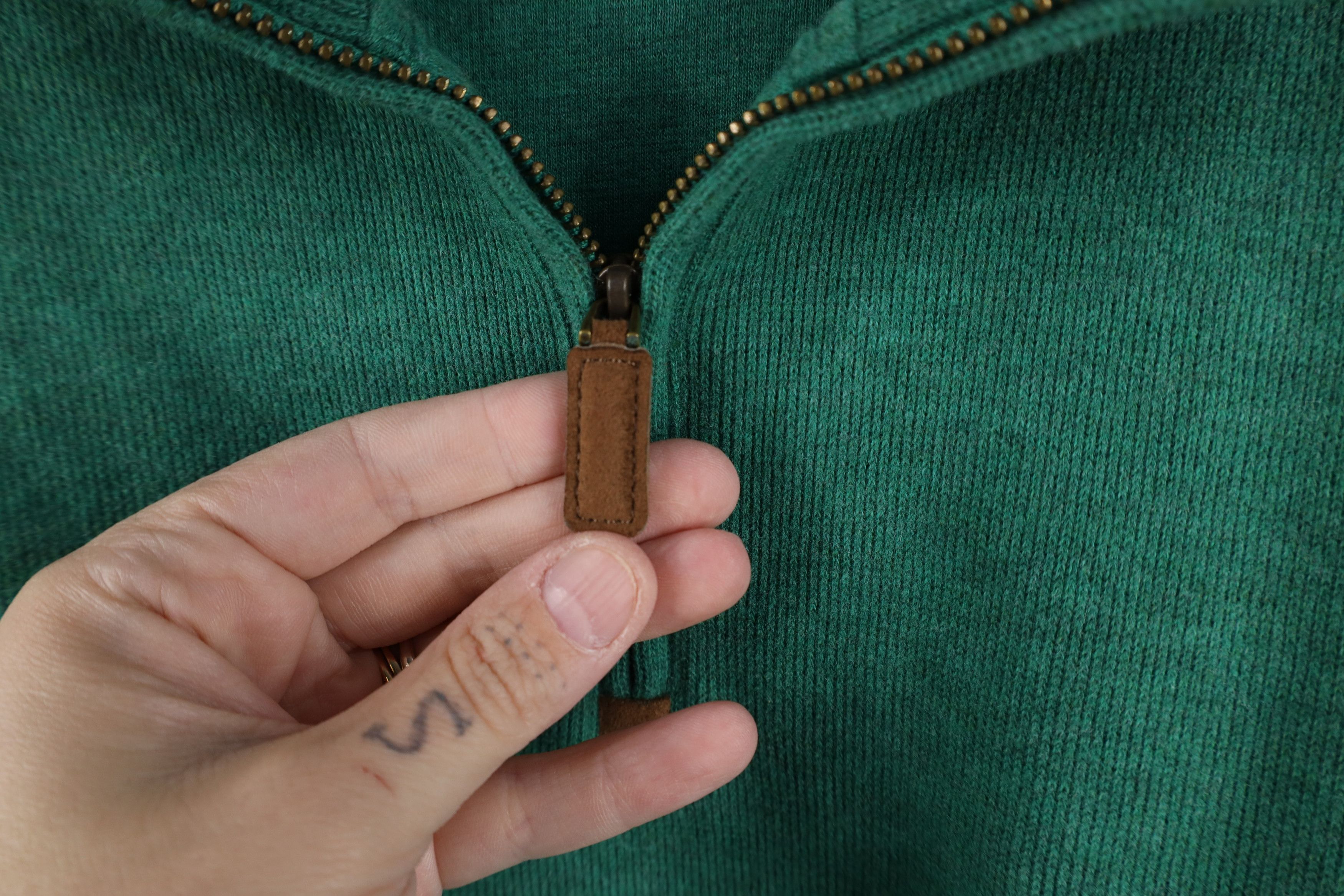 Ralph Lauren Vintage Ralph Lauren Ribbed Knit Half Zip Pullover Sweater Size US XL / EU 56 / 4 - 5 Thumbnail