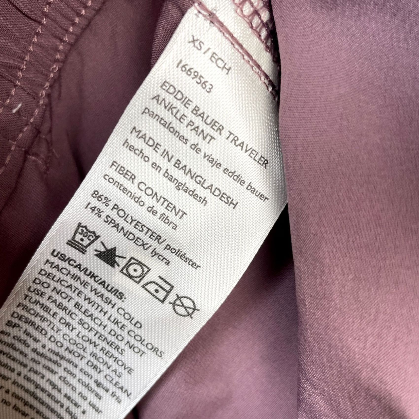 Eddie Bauer Eddie Bauer Pants Womens XS Pink Traveler Sun Protection Ripstop Hiking Size 30" / US 8 / IT 44 - 4 Thumbnail