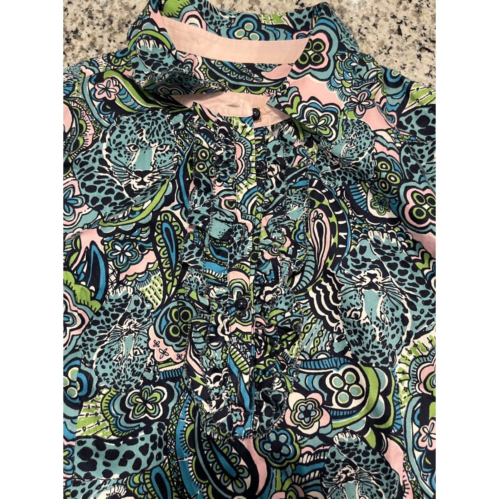 Lilly Pulitzer Lilly Pulitzer Shirt Dress Adult 14 Multicolor Midi Master of the House Sabine Womens Size XL / US 12-14 / IT 48-50 - 5 Thumbnail