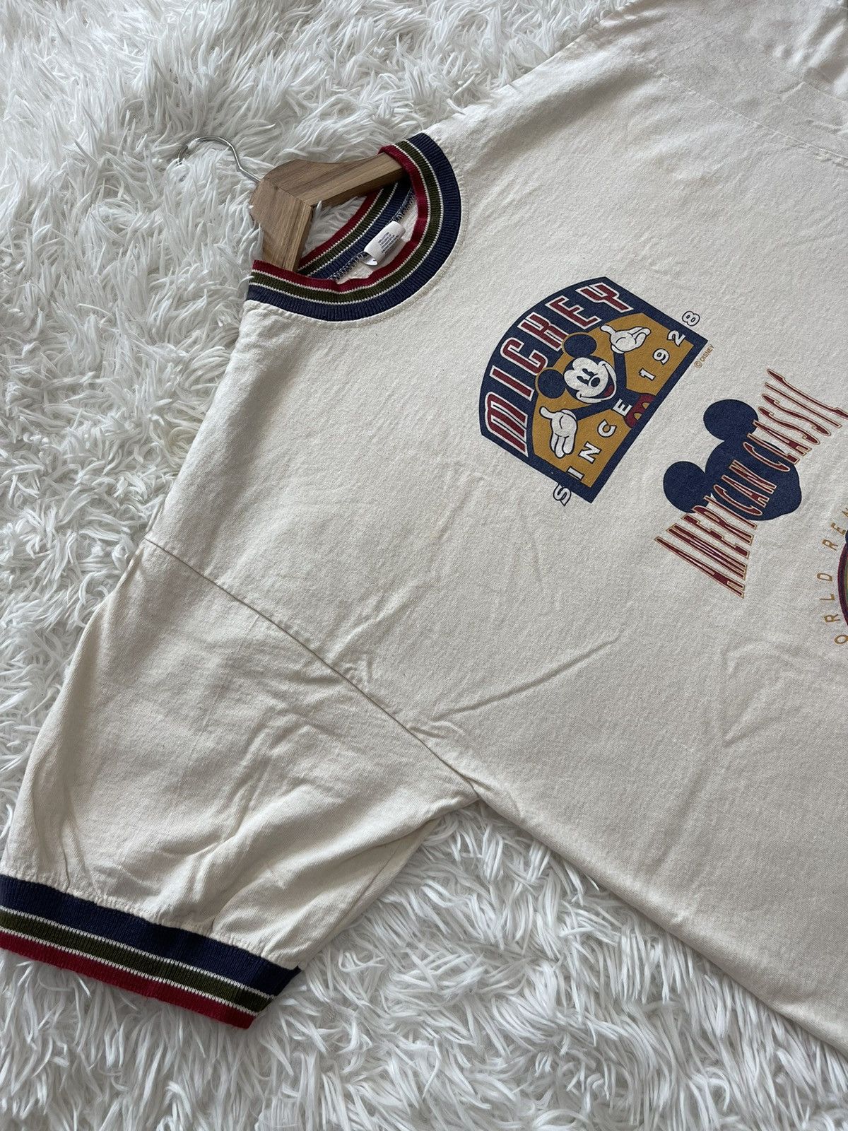 Cartoon Network × Disney × Mickey Mouse 90s Disney Mickey Mouse Ringer Single Stitched Promo Tee Size US L / EU 52-54 / 3 - 3 Thumbnail