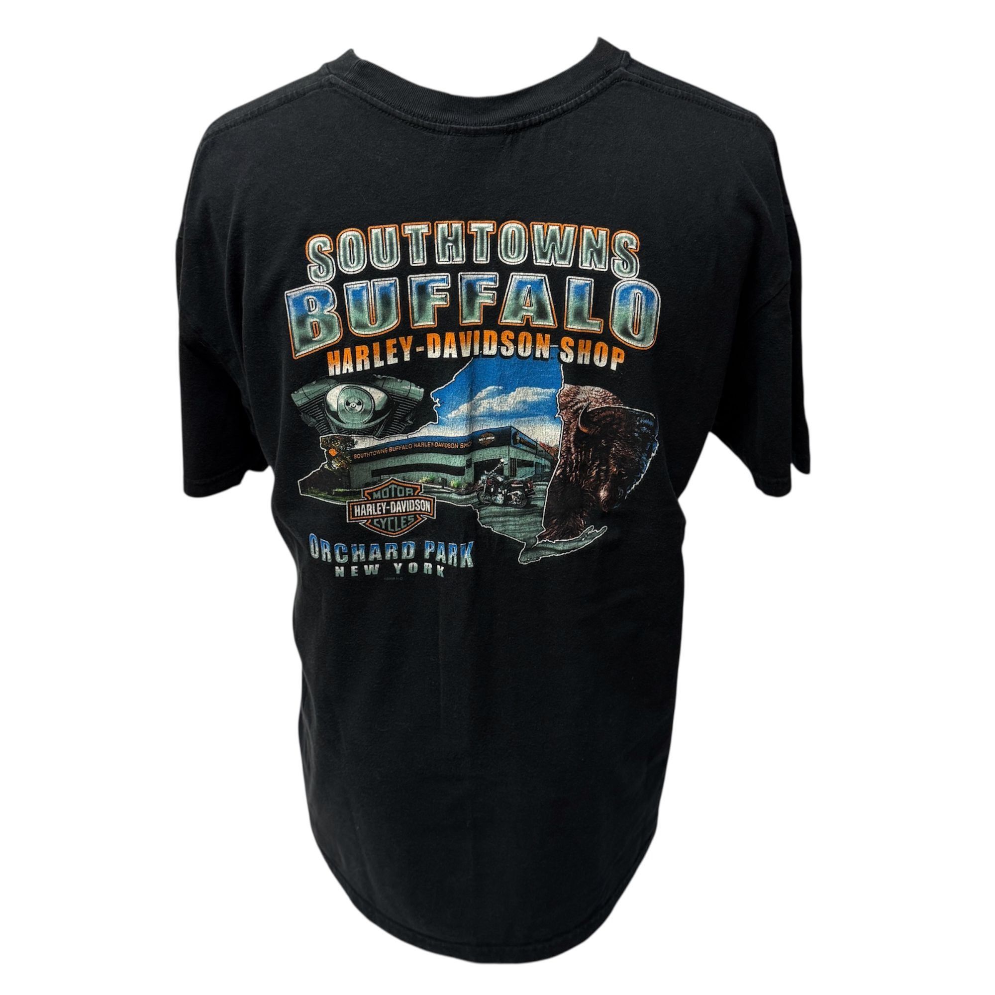 Harley Davidson 2008 Motorcycles Southtowns BUFFALO New York Biker T Shirt Size US M / EU 48-50 / 2 - 3 Thumbnail