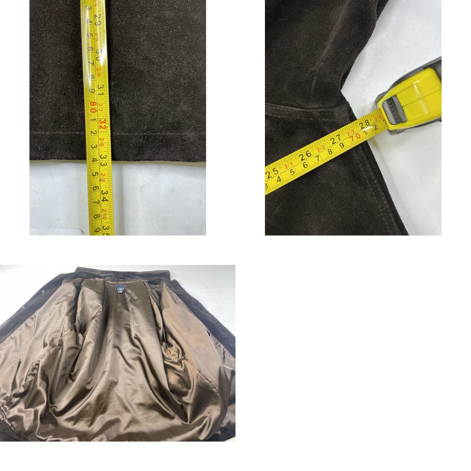 Gap VINTAGE GAP Suede Leather Jacket Coat Bomber Jacket Mens XL Dark Brown Leather Lining Heavy Button Y2K Size US XL / EU 56 / 4 - 9 Thumbnail