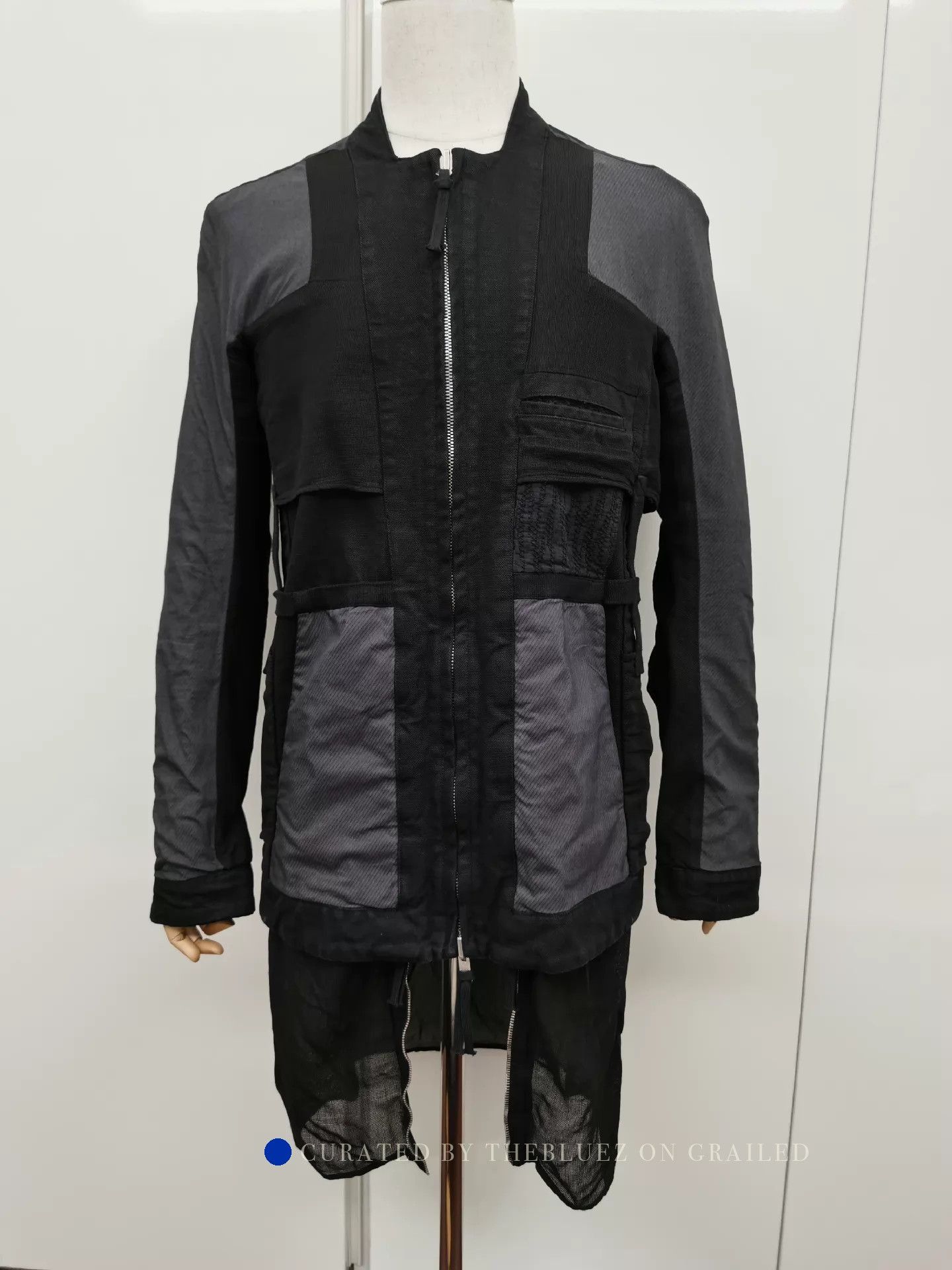 Boris Bidjan Saberi Paneled Black Jacket in Excellent Condition Size US S / EU 44-46 / 1 - 1 Thumbnail