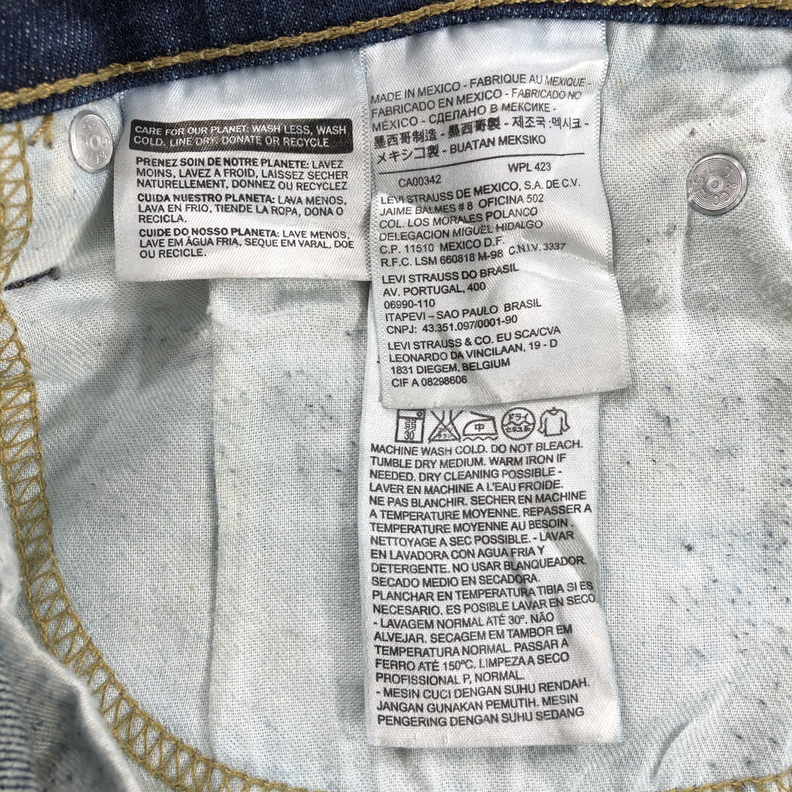 Levi's Vintage Blue Wash Levis 513 Jeans-J1579 Size US 33 - 11 Thumbnail