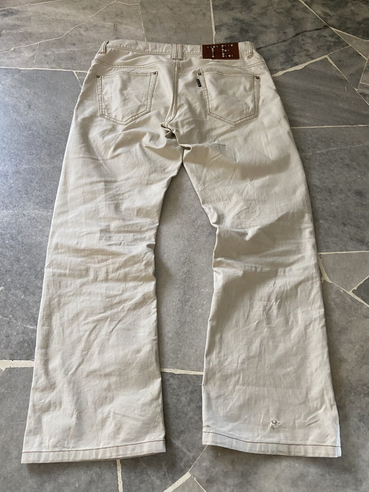 Issey Miyake Tete Homme White Linen Trouser Pants Size US 32 / EU 48 - 7 Thumbnail
