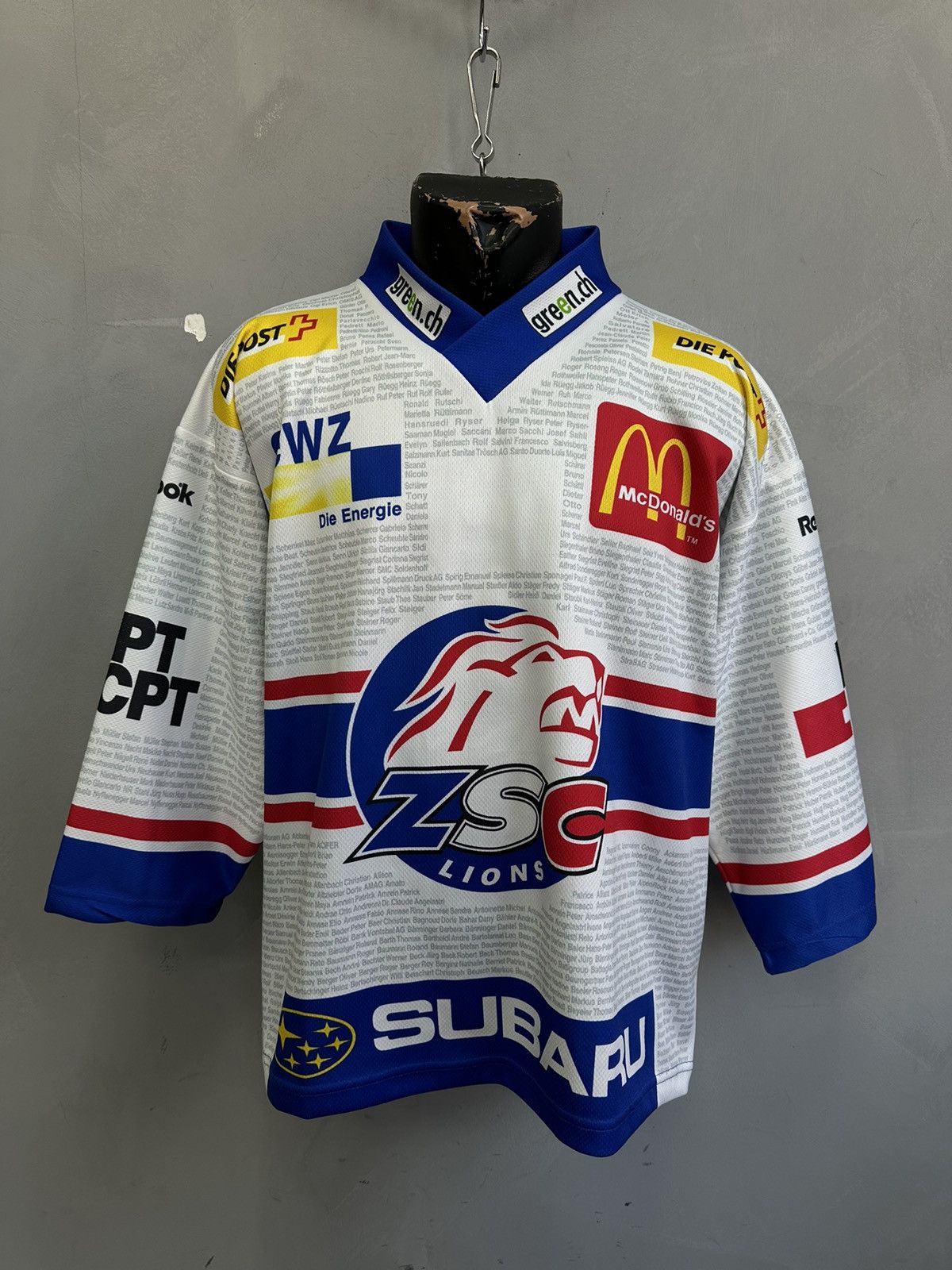 Adidas ZSC LIONS SWITZERLAND HOCKEY SHIRT JERSEY OCHSNER VINTAGE Size US M / EU 48-50 / 2 - 1 Thumbnail
