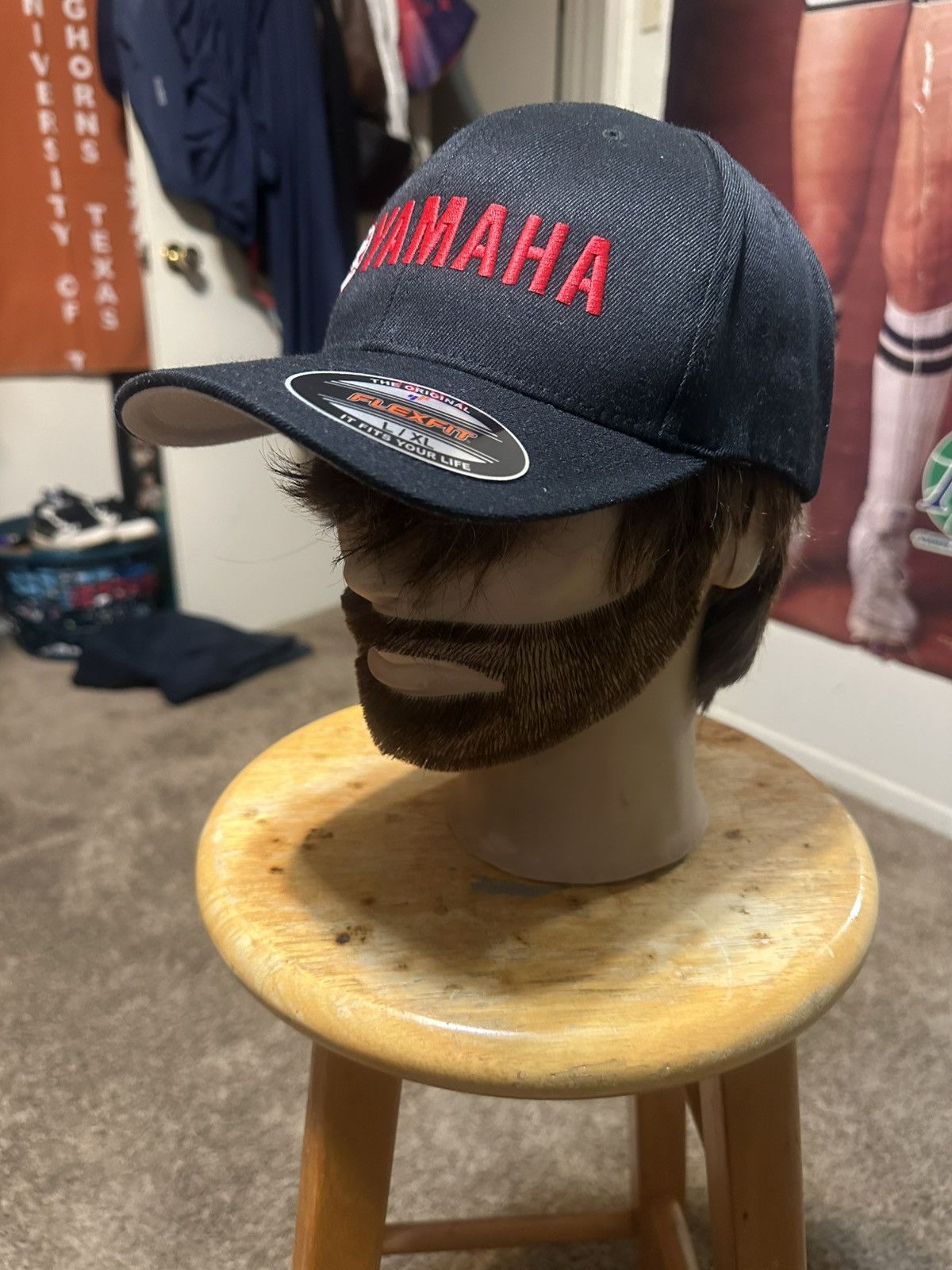 Yamaha Vintage Yamaha motorcycle “triple black” fitted hat 00s Size ONE SIZE - 6 Thumbnail