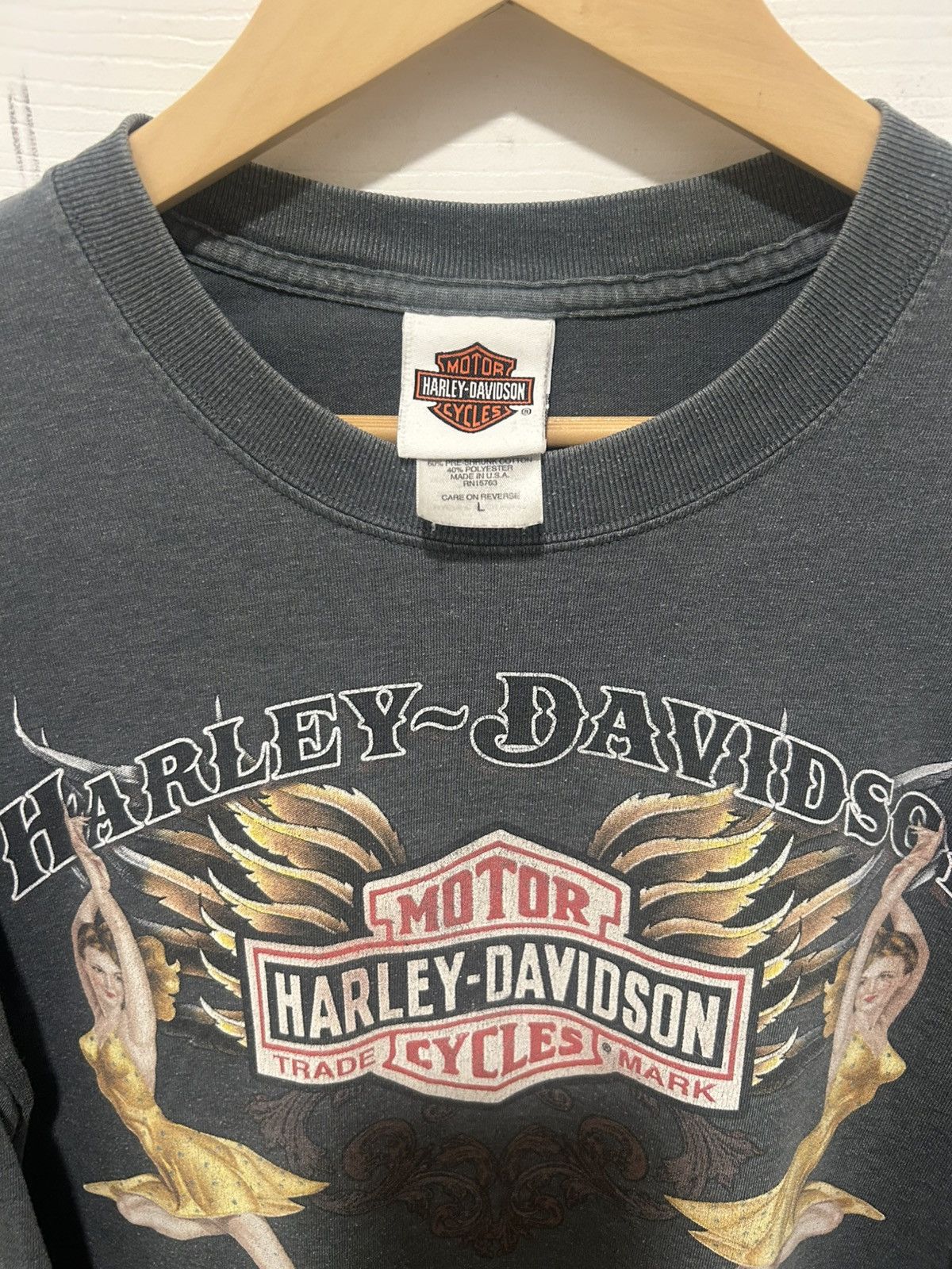 Harley Davidson × Vintage Vintage Harley Davidson Long Sleeve Shirt Size US L / EU 52-54 / 3 - 2 Thumbnail