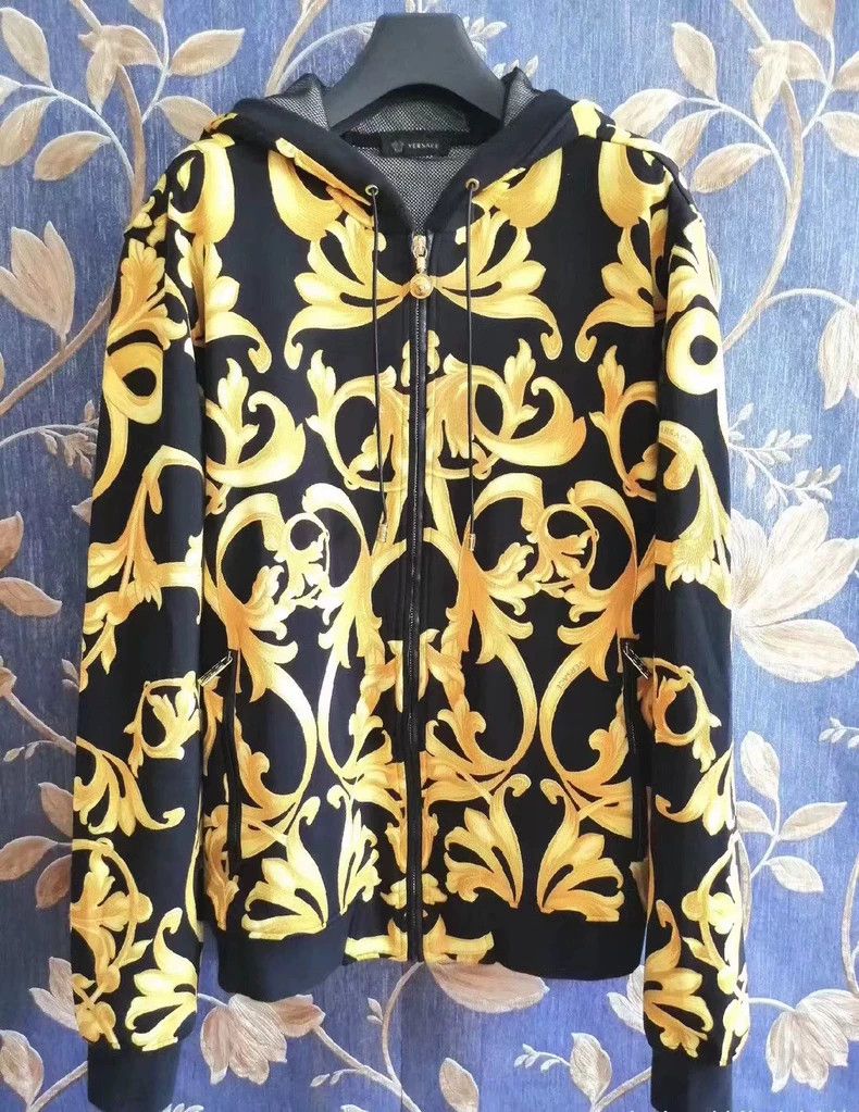 Versace Printed silk mulberry silk shirt