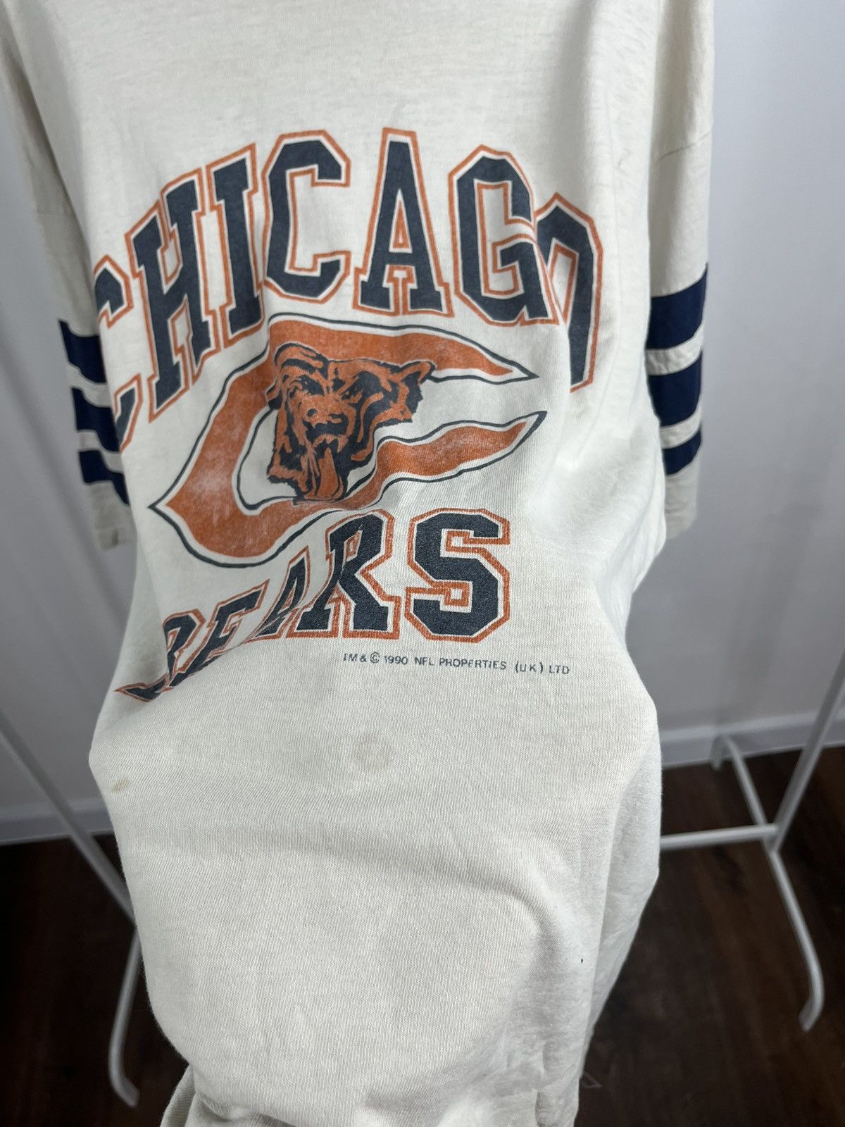 NFL Vintage 1990 Chicago Bears Distressed Football Shirt Size US M / EU 48-50 / 2 - 4 Thumbnail