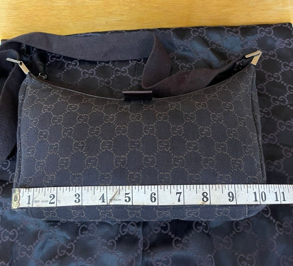 Gucci Authentic Guccissima Jacquard Shoulder Bag Black Size ONE SIZE - 19 Thumbnail