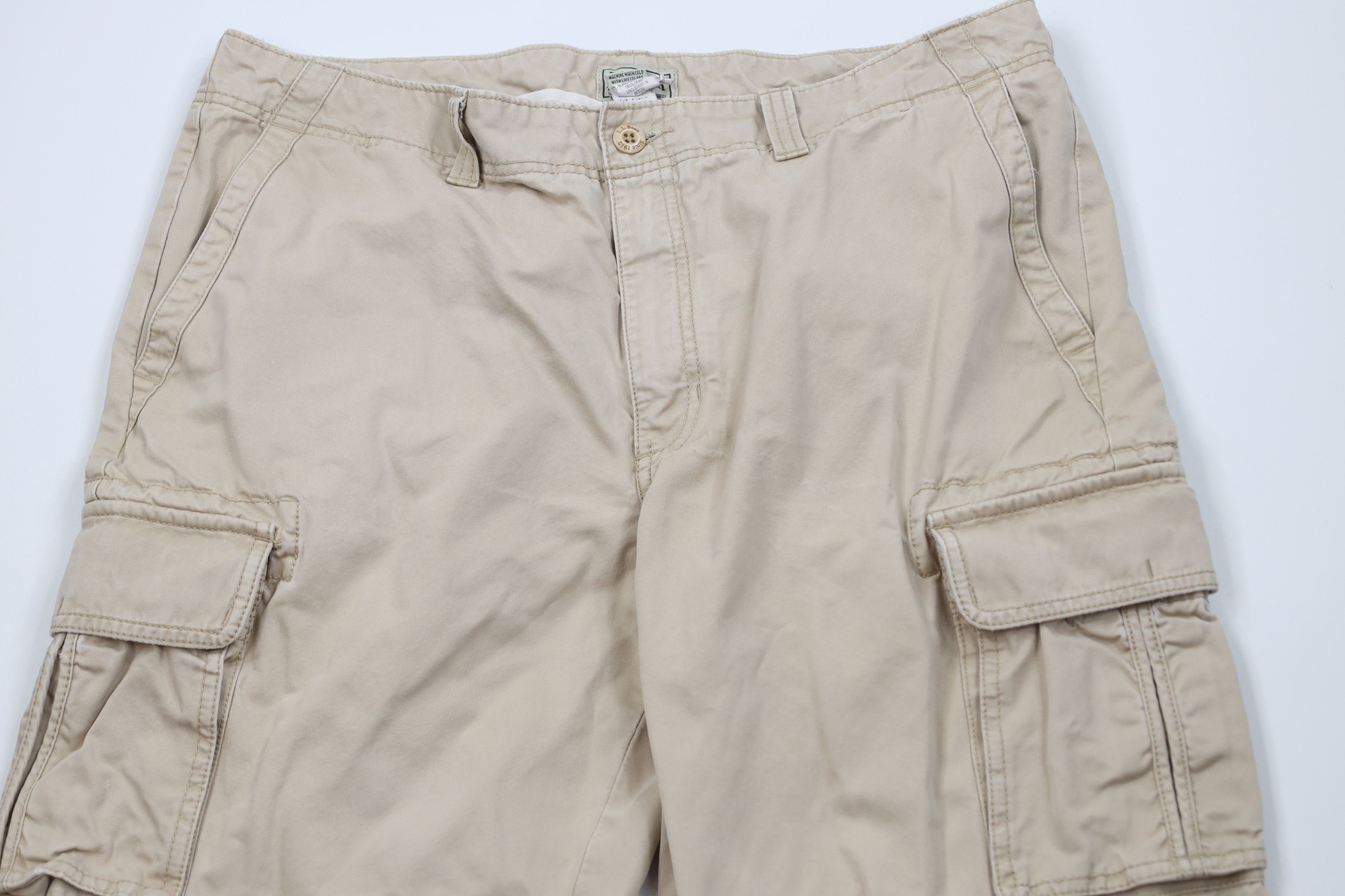 L.L. Bean Vintage LL Bean Heavyweight Wide Leg Cargo Pants Cotton Size US 36 / EU 52 - 2 Thumbnail