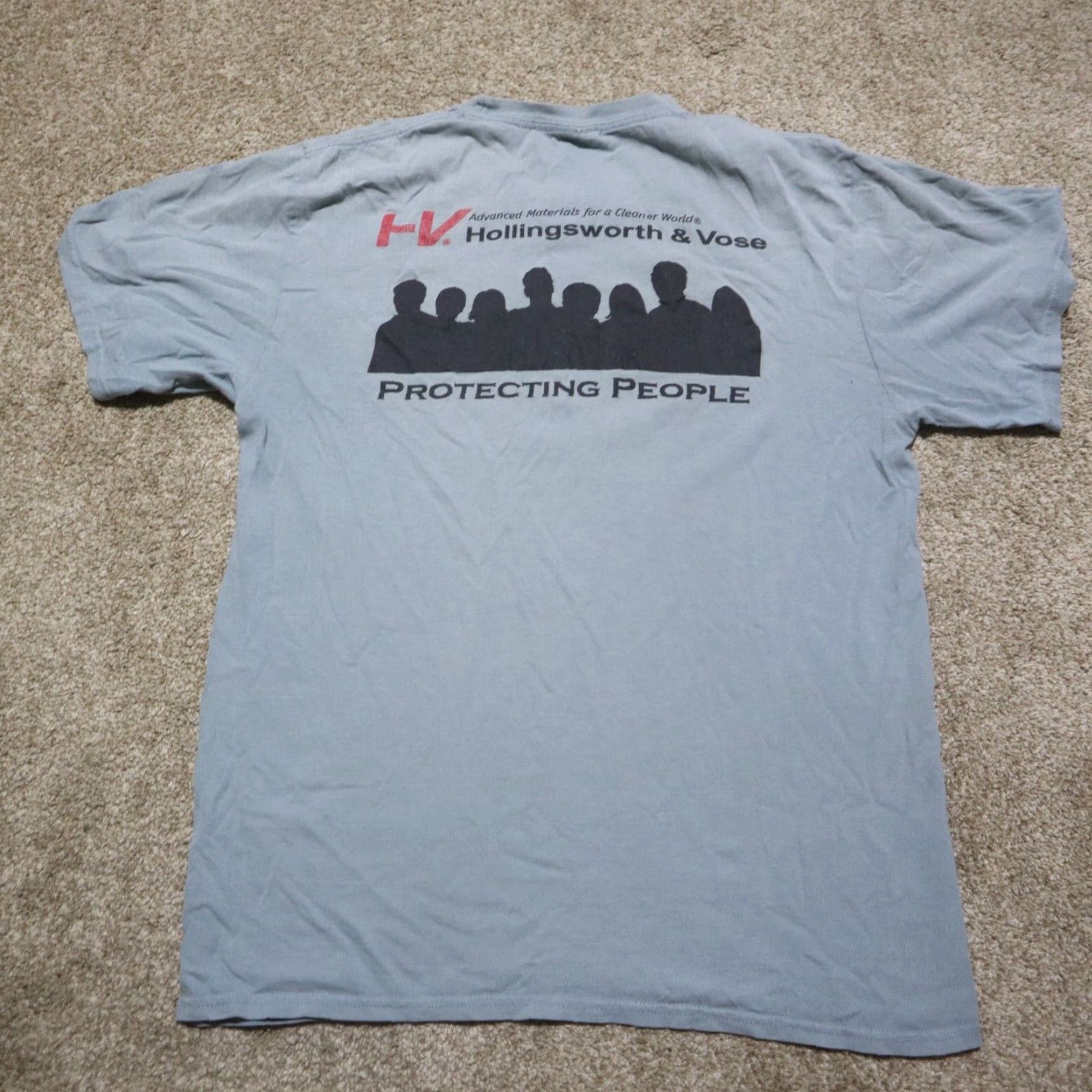 Vintage Hollingsworth & Vose HV Tee T-Shirt Short Sleeve Adult XL Extra Large Size US L / EU 52-54 / 3 - 7 Thumbnail