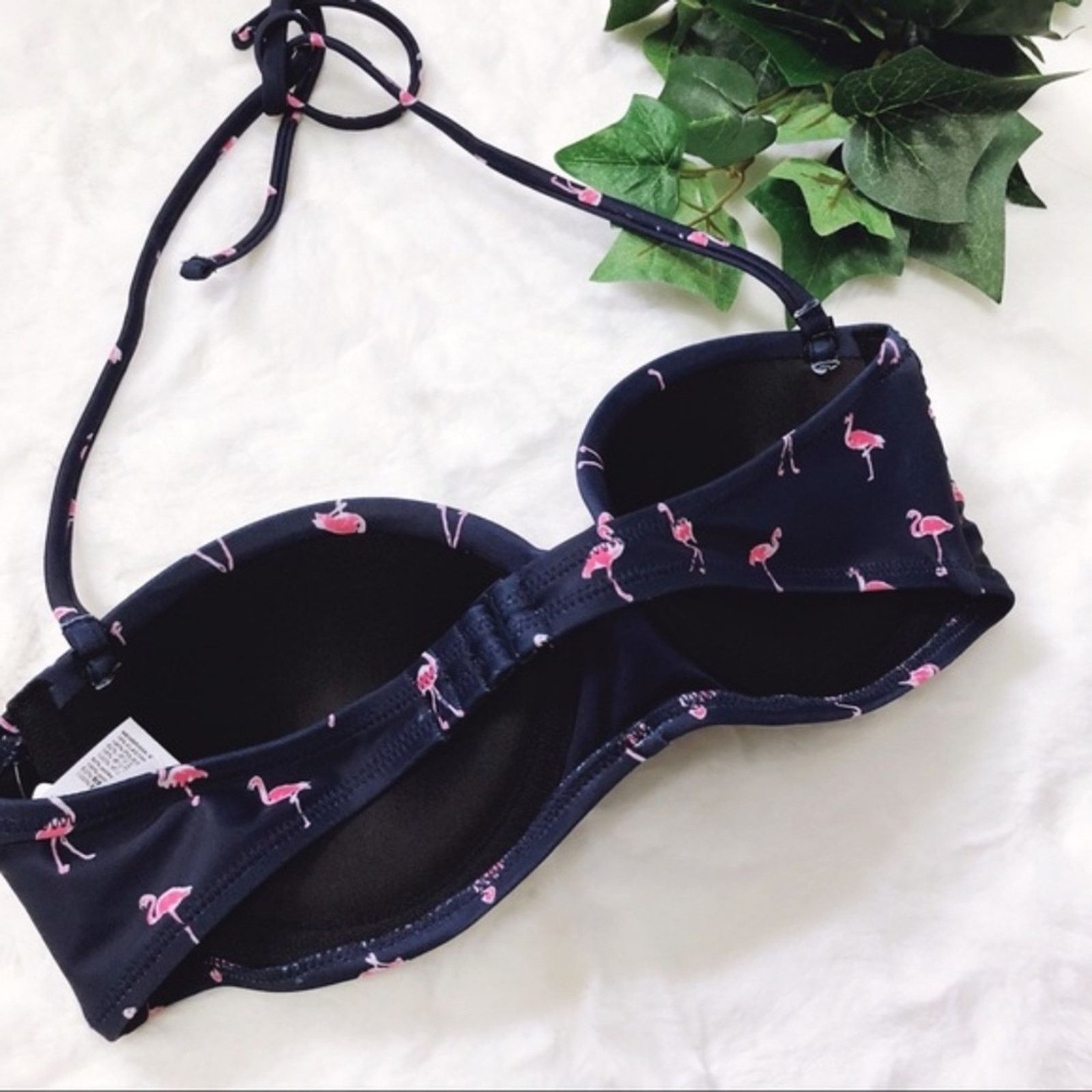 Gap GAP Flamingo Navy Blue Twist Bandeau Bikini Top Size XS / US 0-2 / IT 36-38 - 6 Thumbnail