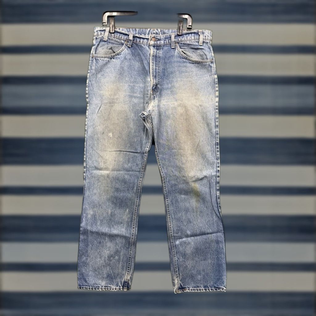 Levi's VINTAGE Levi's 505 Jeans Mens 34x30 Denim Blue Straight Workwear USA 90s Distressed Mens Levi's 505 Jeans Size US 34 / EU 50 - 1 Thumbnail
