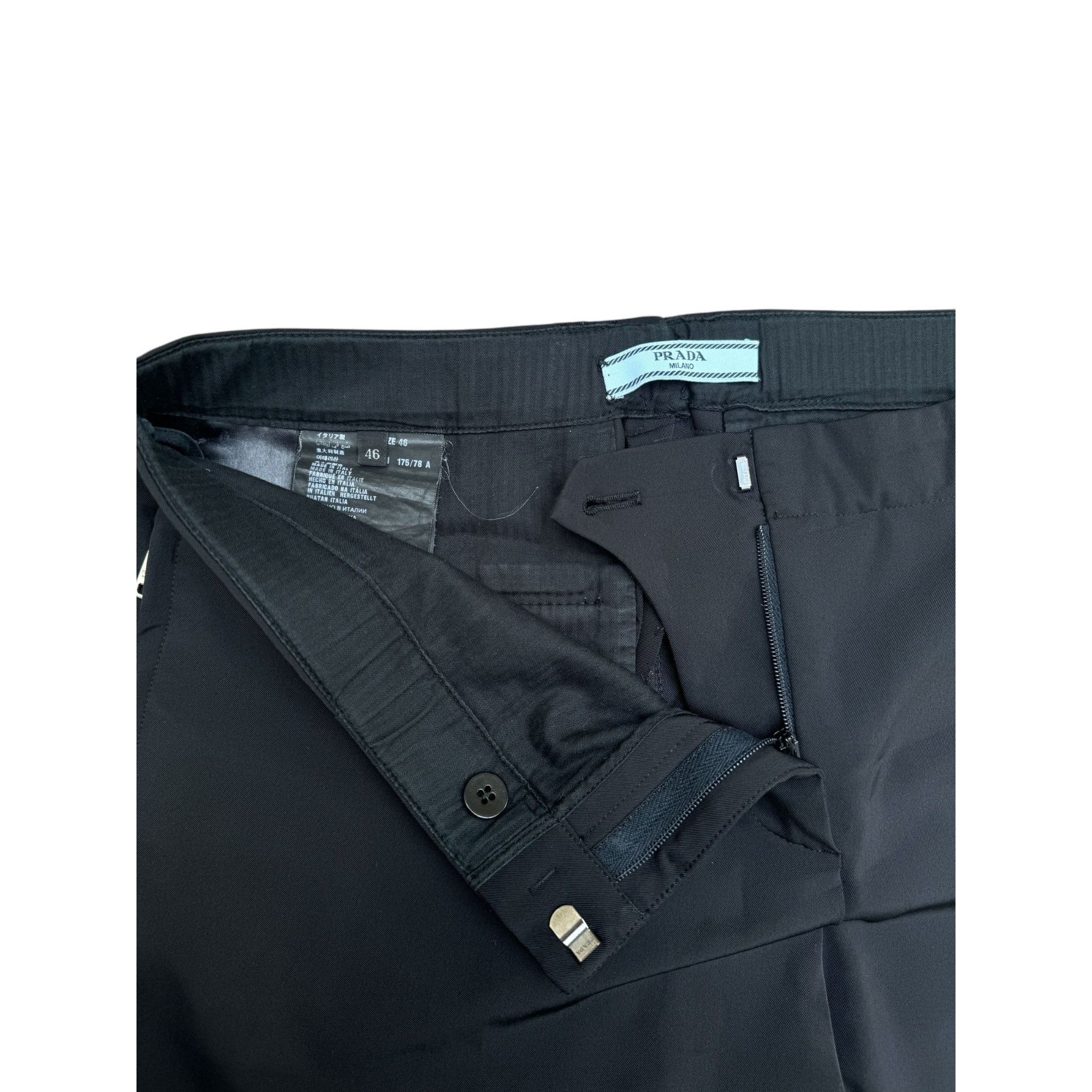 Prada Black Slim Fit Pants Size 32" / US 10 / IT 46 - 5 Thumbnail