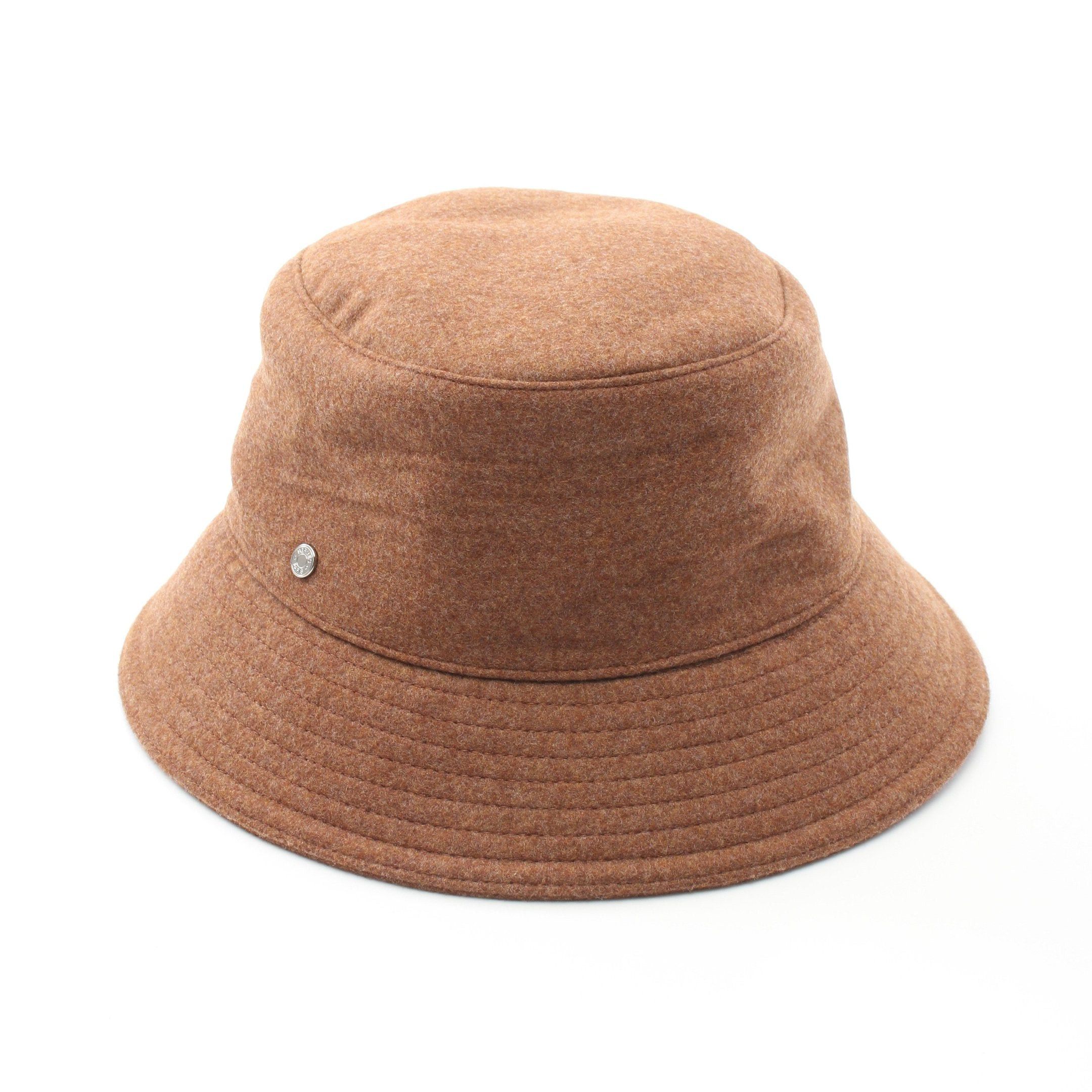 Hermes Bucket Hat Wool Light Brown